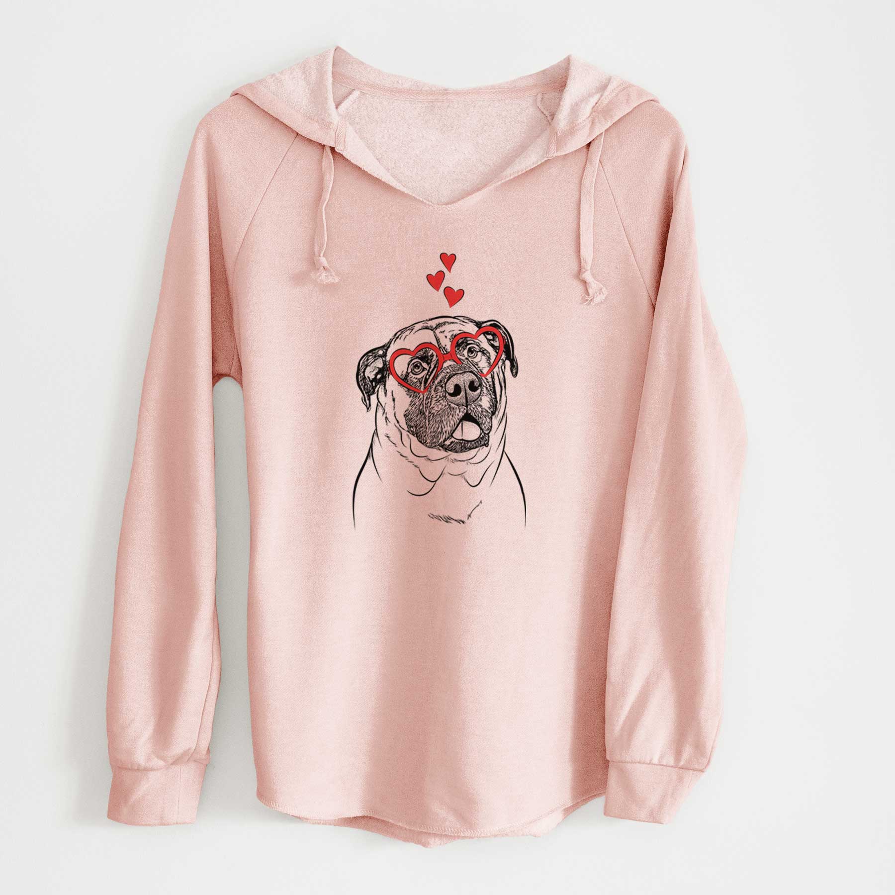 Valentine Big P the English Mastiff - Cali Wave Hooded Sweatshirt