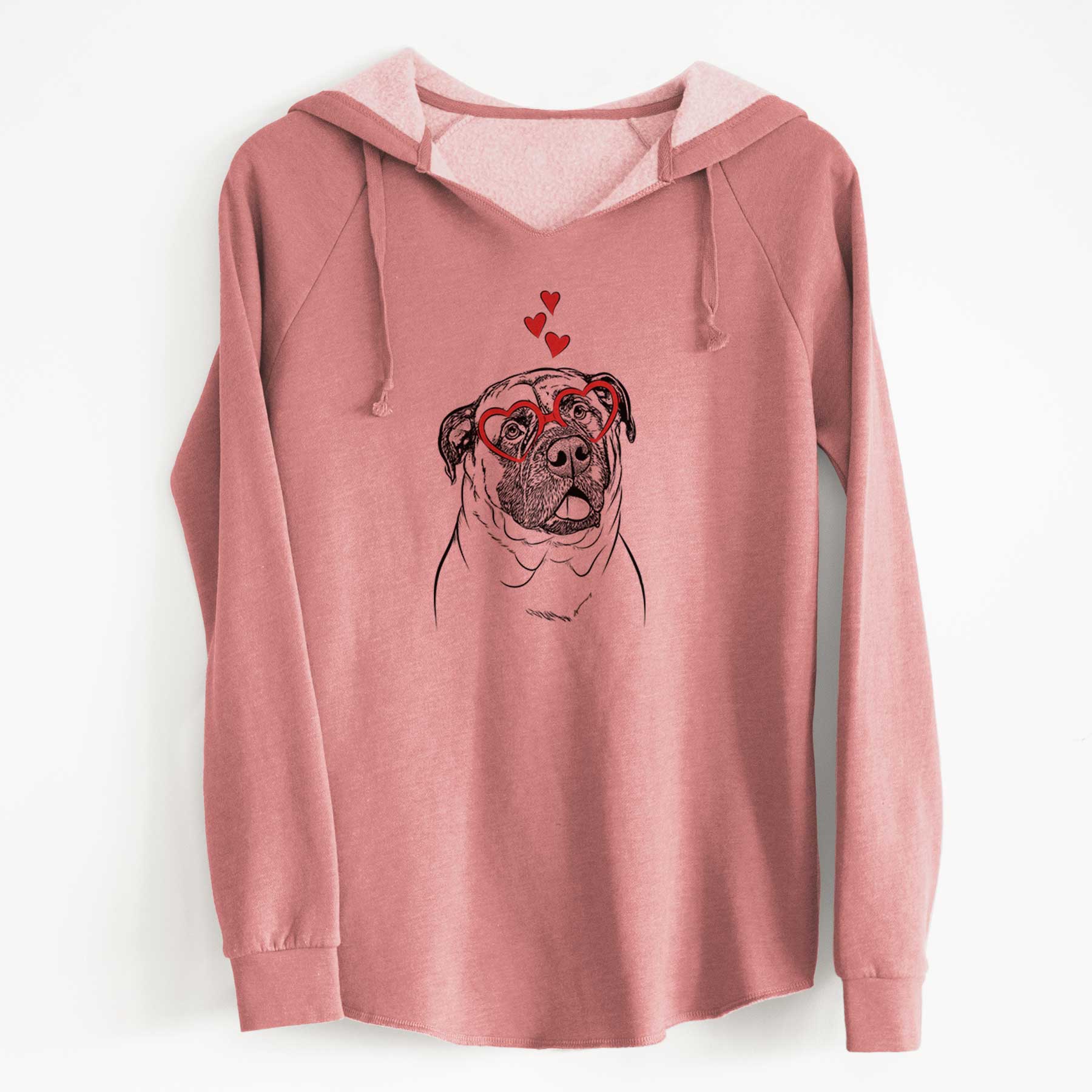 Valentine Big P the English Mastiff - Cali Wave Hooded Sweatshirt