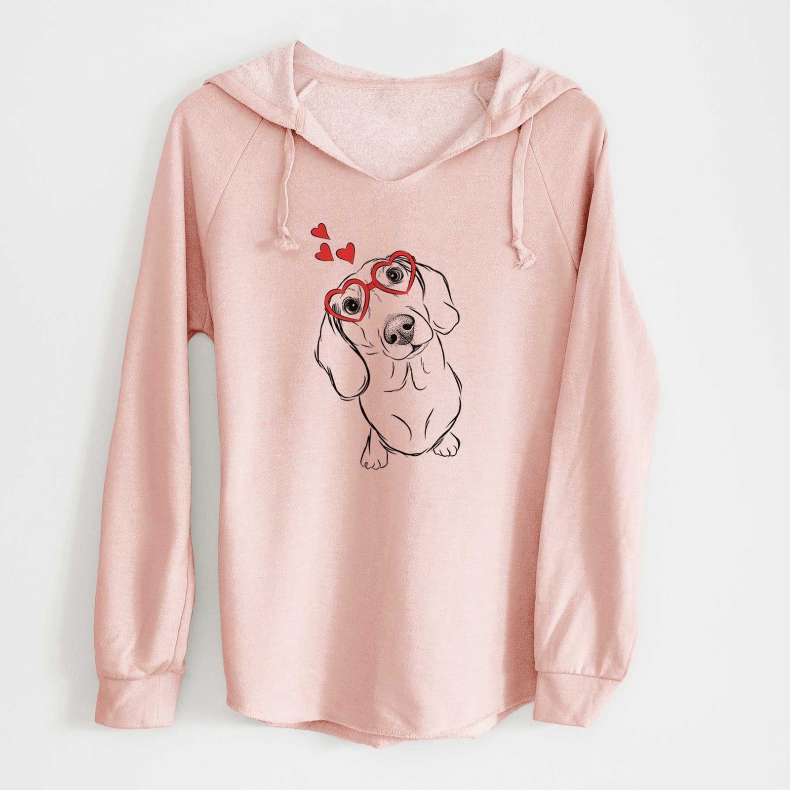 Valentine Bill the Dachshund - Cali Wave Hooded Sweatshirt