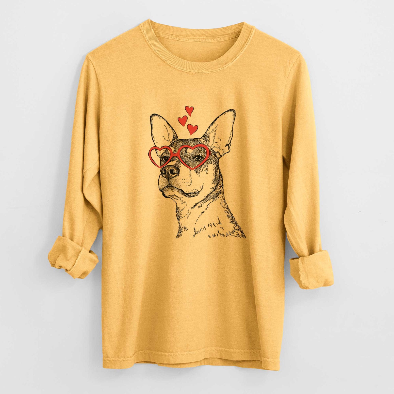 Valentine Bill the Heeler Mix - Heavyweight 100% Cotton Long Sleeve