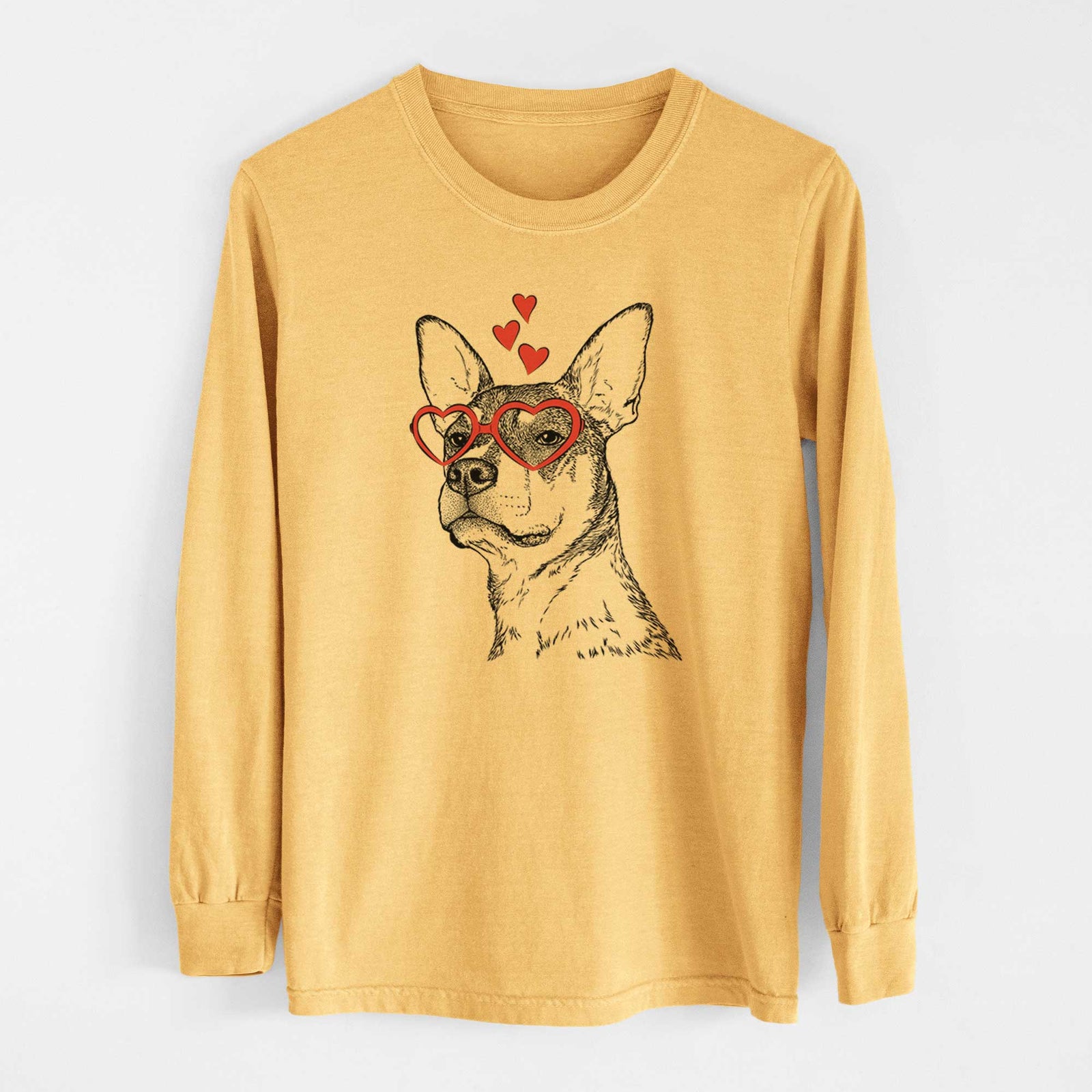 Valentine Bill the Heeler Mix - Heavyweight 100% Cotton Long Sleeve