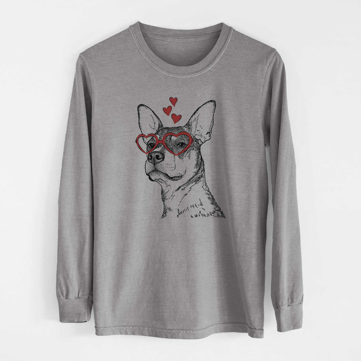Valentine Bill the Heeler Mix - Heavyweight 100% Cotton Long Sleeve