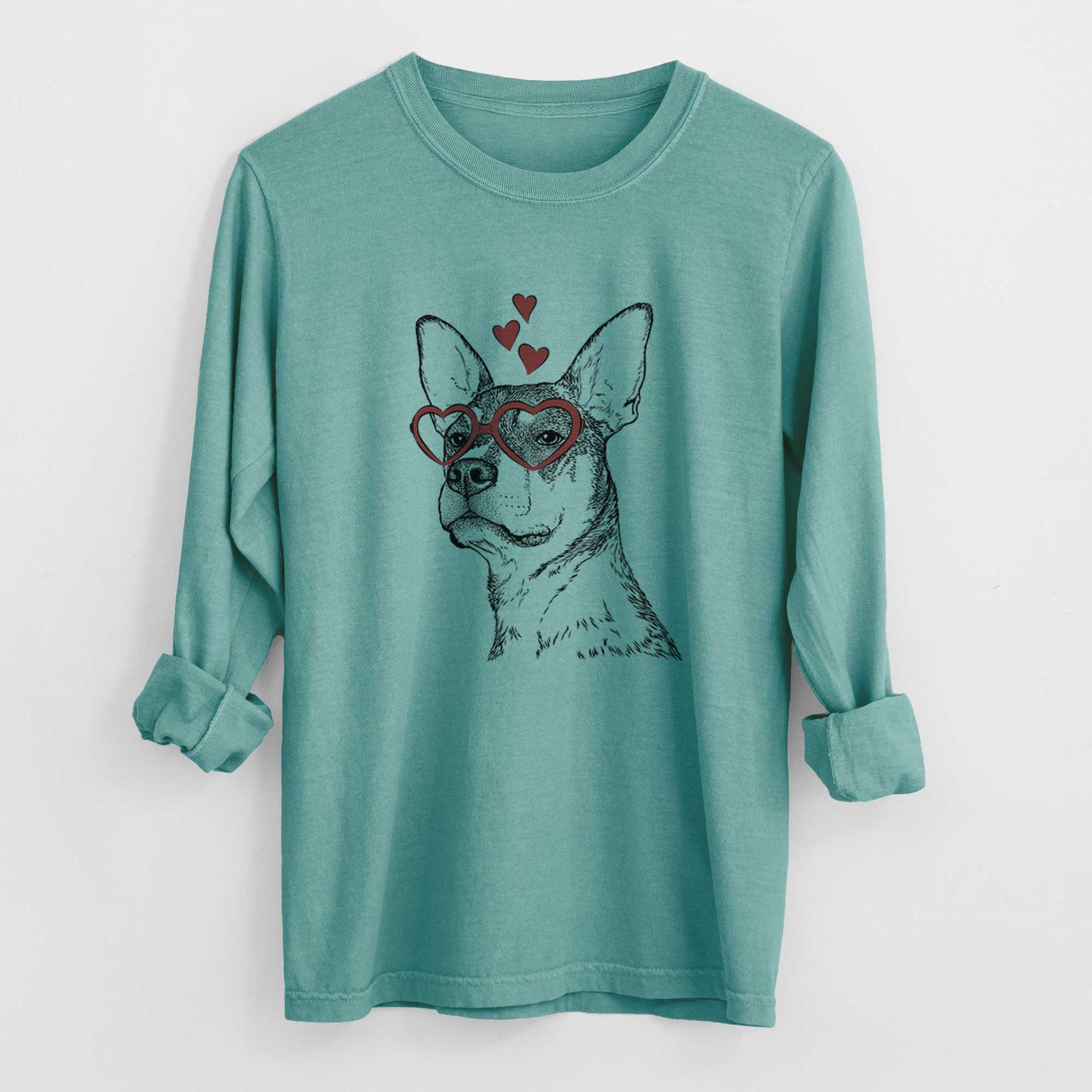 Valentine Bill the Heeler Mix - Heavyweight 100% Cotton Long Sleeve