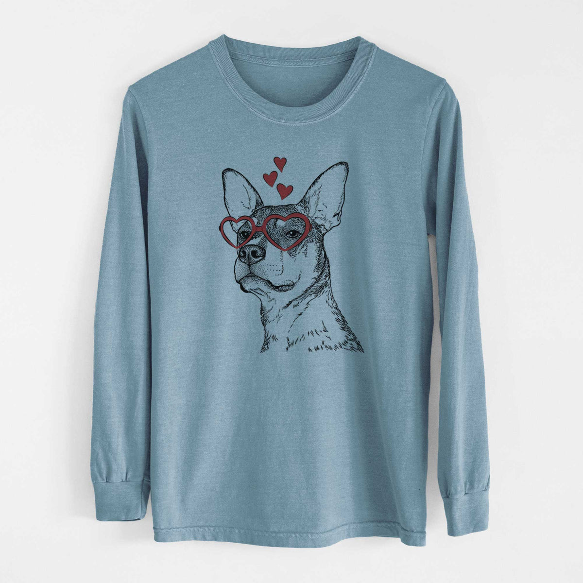 Valentine Bill the Heeler Mix - Heavyweight 100% Cotton Long Sleeve