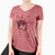 Valentine Bill the Heeler Mix - Women's V-neck Shirt