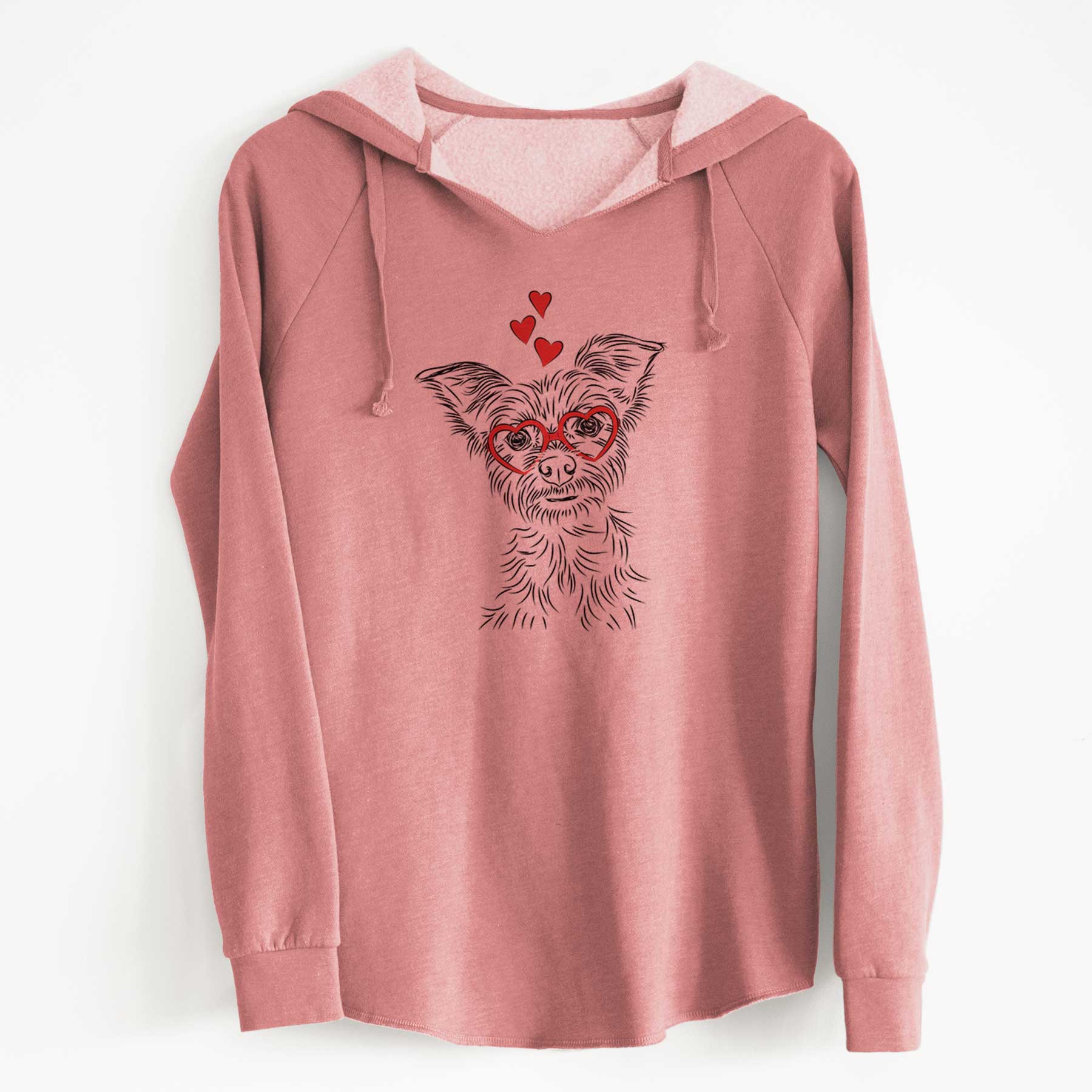 Valentine Bingo the Yorkshire Terrier - Cali Wave Hooded Sweatshirt
