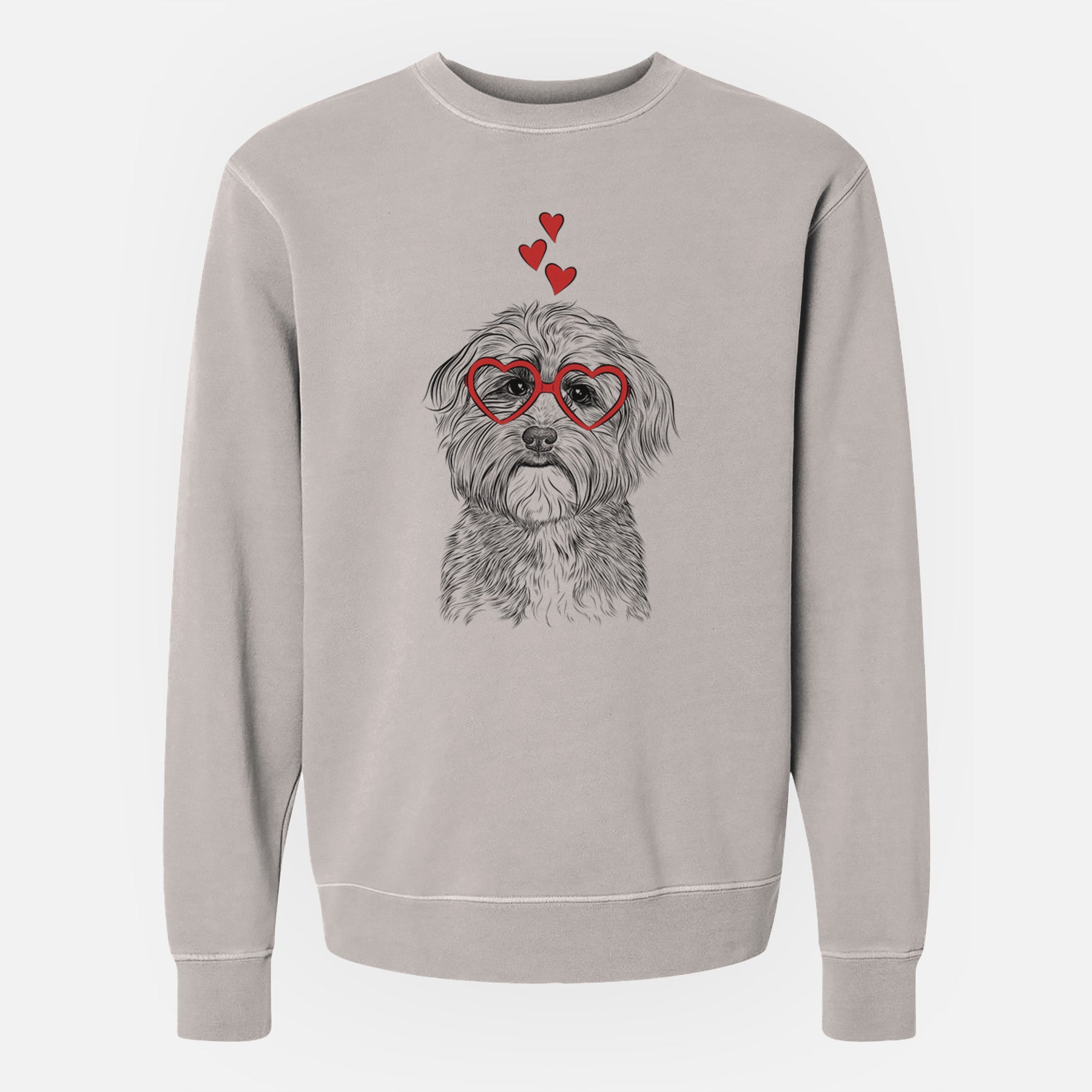 Valentine Bingo the Mixed Breed - Unisex Pigment Dyed Crew Sweatshirt