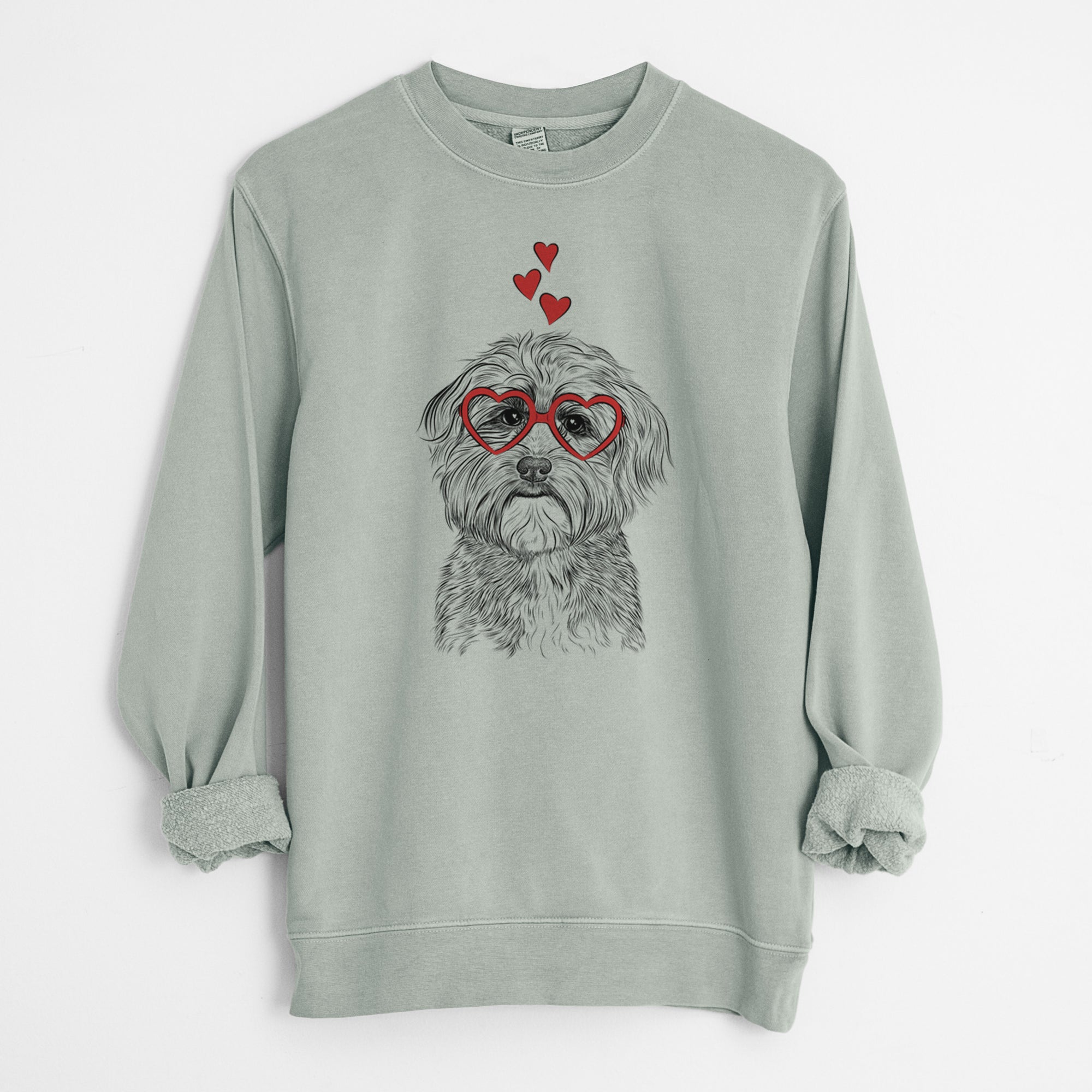 Valentine Bingo the Mixed Breed - Unisex Pigment Dyed Crew Sweatshirt
