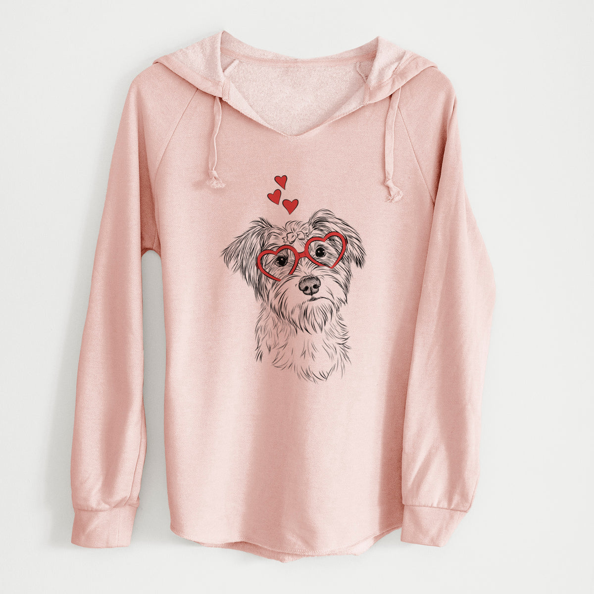 Valentine Birdee the Schnauzer Mix - Cali Wave Hooded Sweatshirt