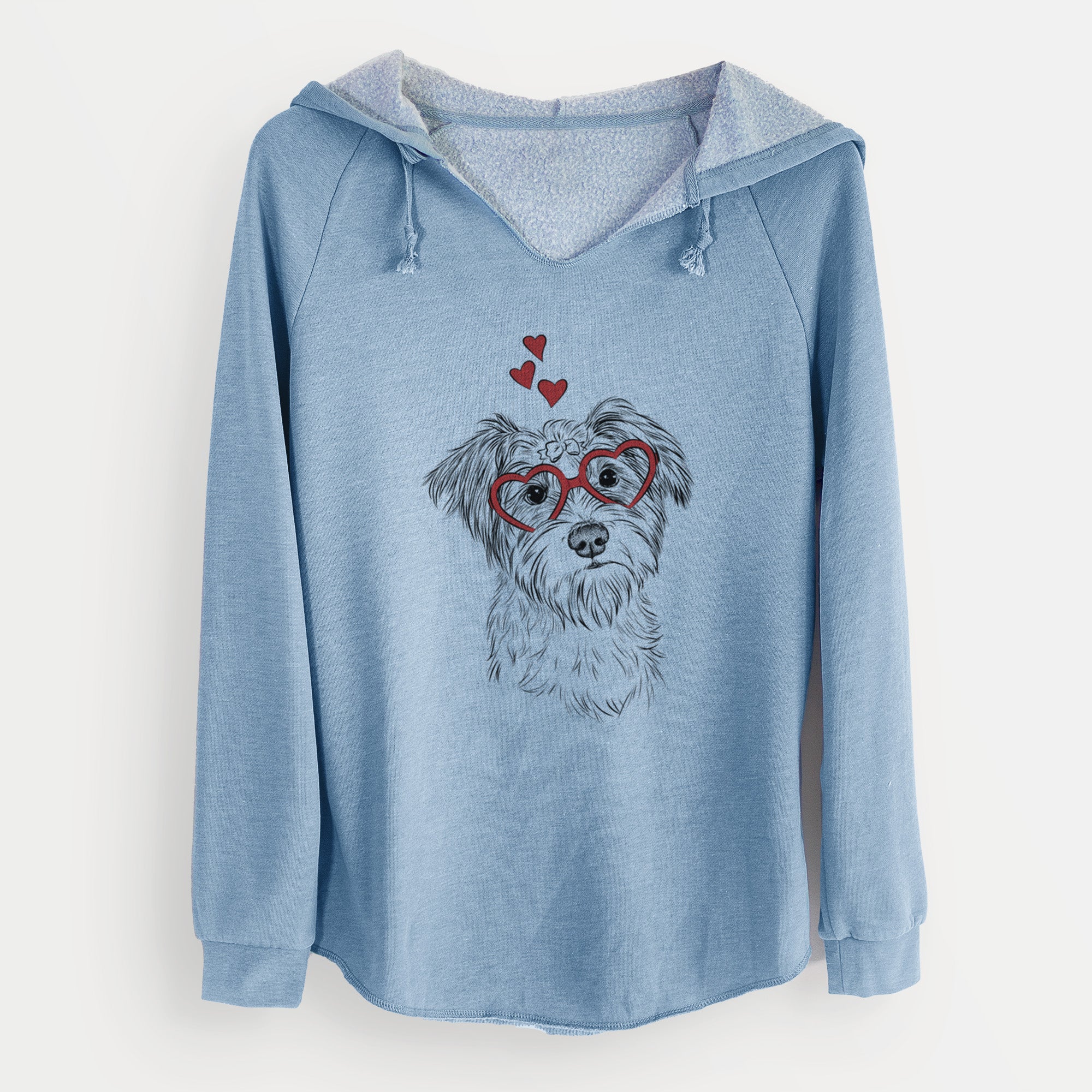 Valentine Birdee the Schnauzer Mix - Cali Wave Hooded Sweatshirt