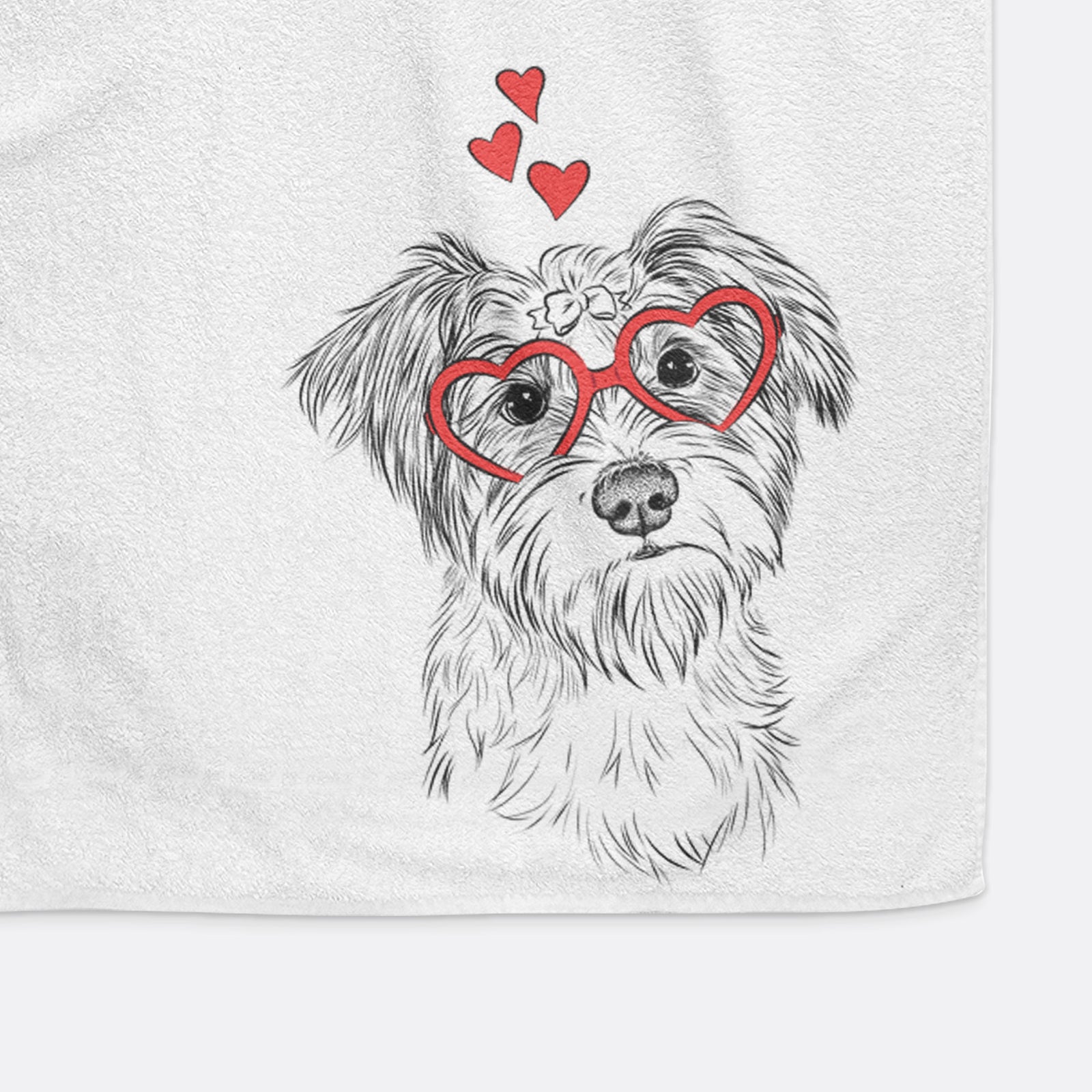 Birdee the Schnauzer Mix Decorative Hand Towel