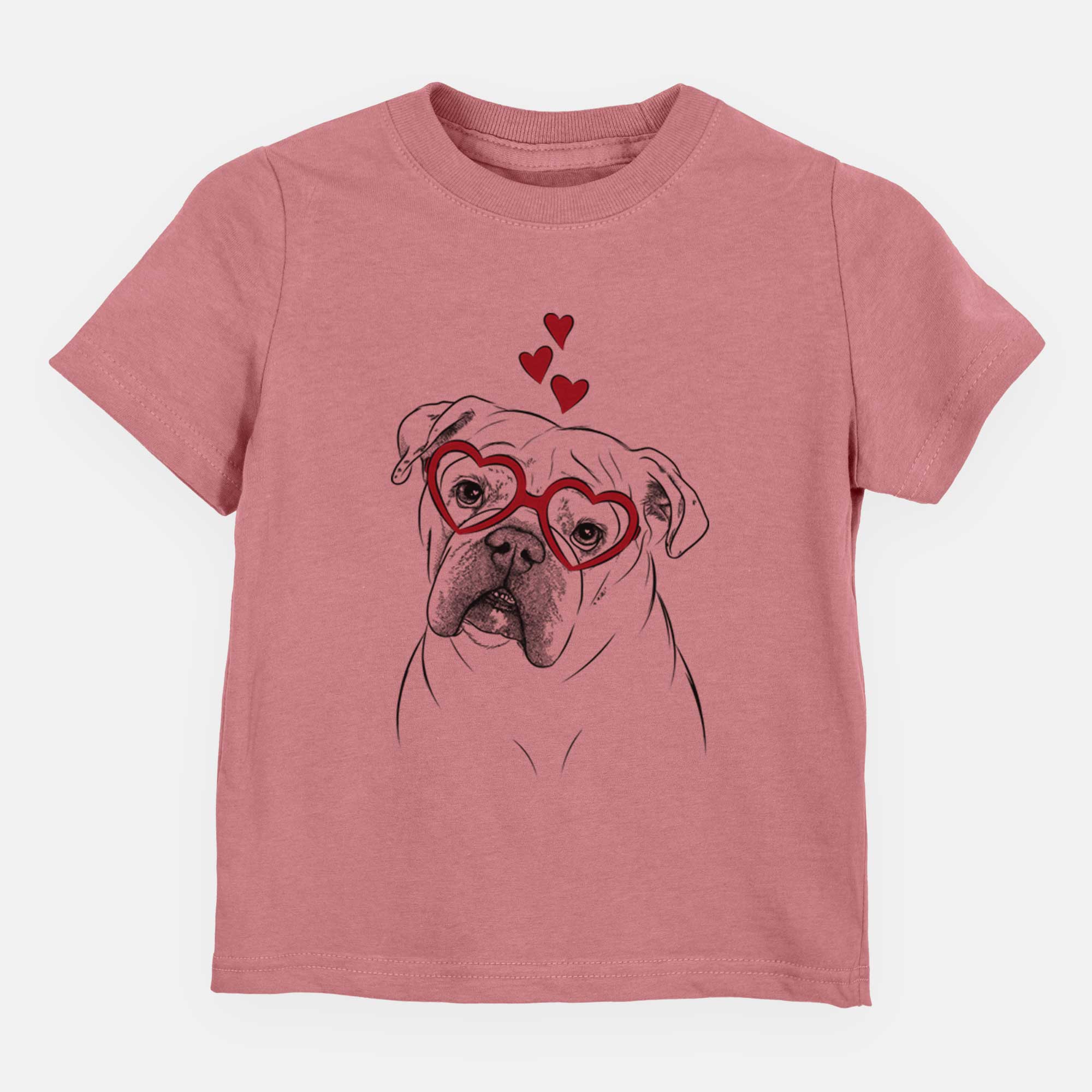 Valentine Blossom the English Bulldog - Kids/Youth/Toddler Shirt