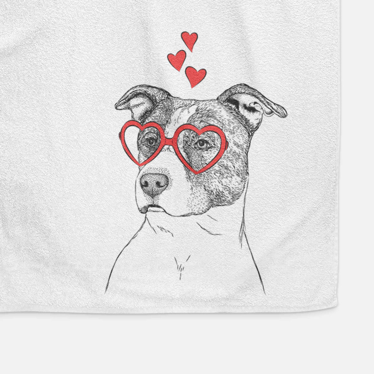 Blu the Pitbull Decorative Hand Towel