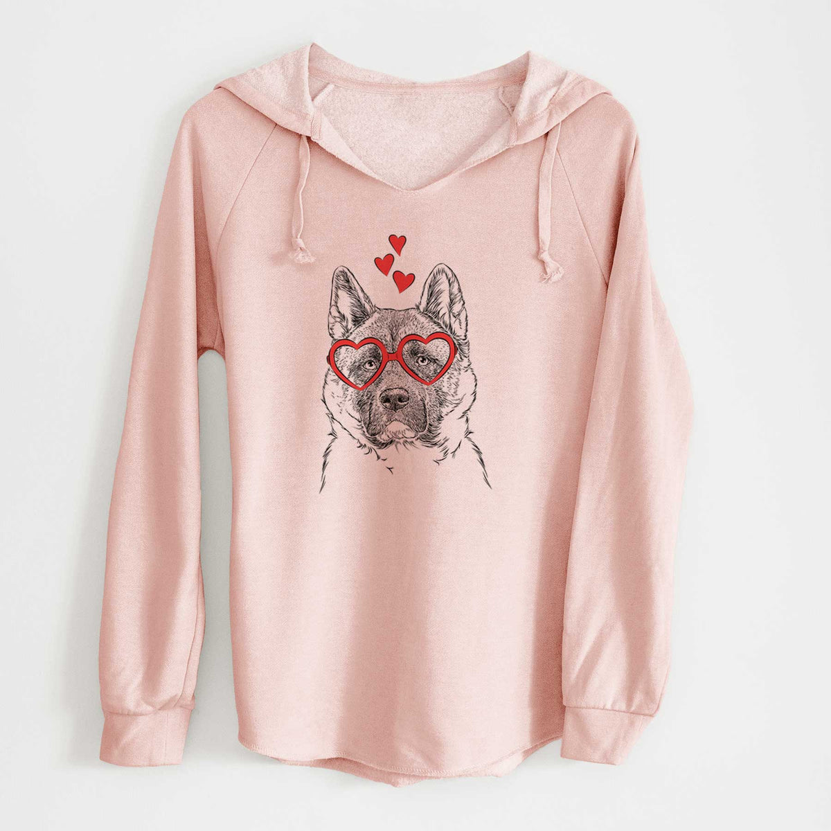 Valentine Bo the American Akita - Cali Wave Hooded Sweatshirt