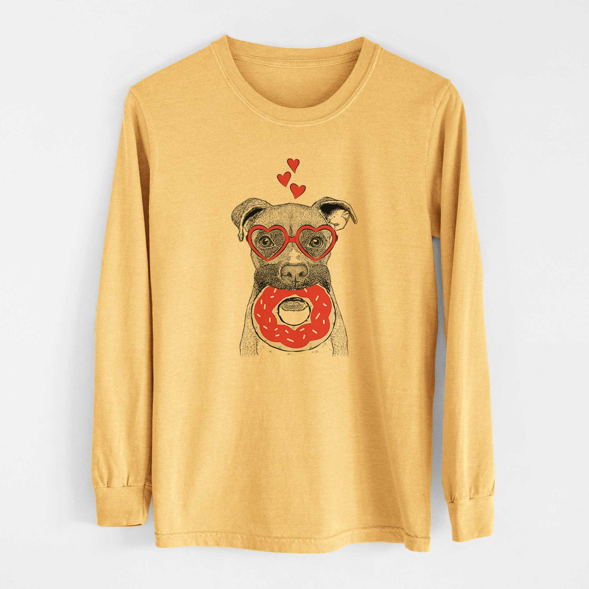 Valentine Bo the Boxer - Heavyweight 100% Cotton Long Sleeve