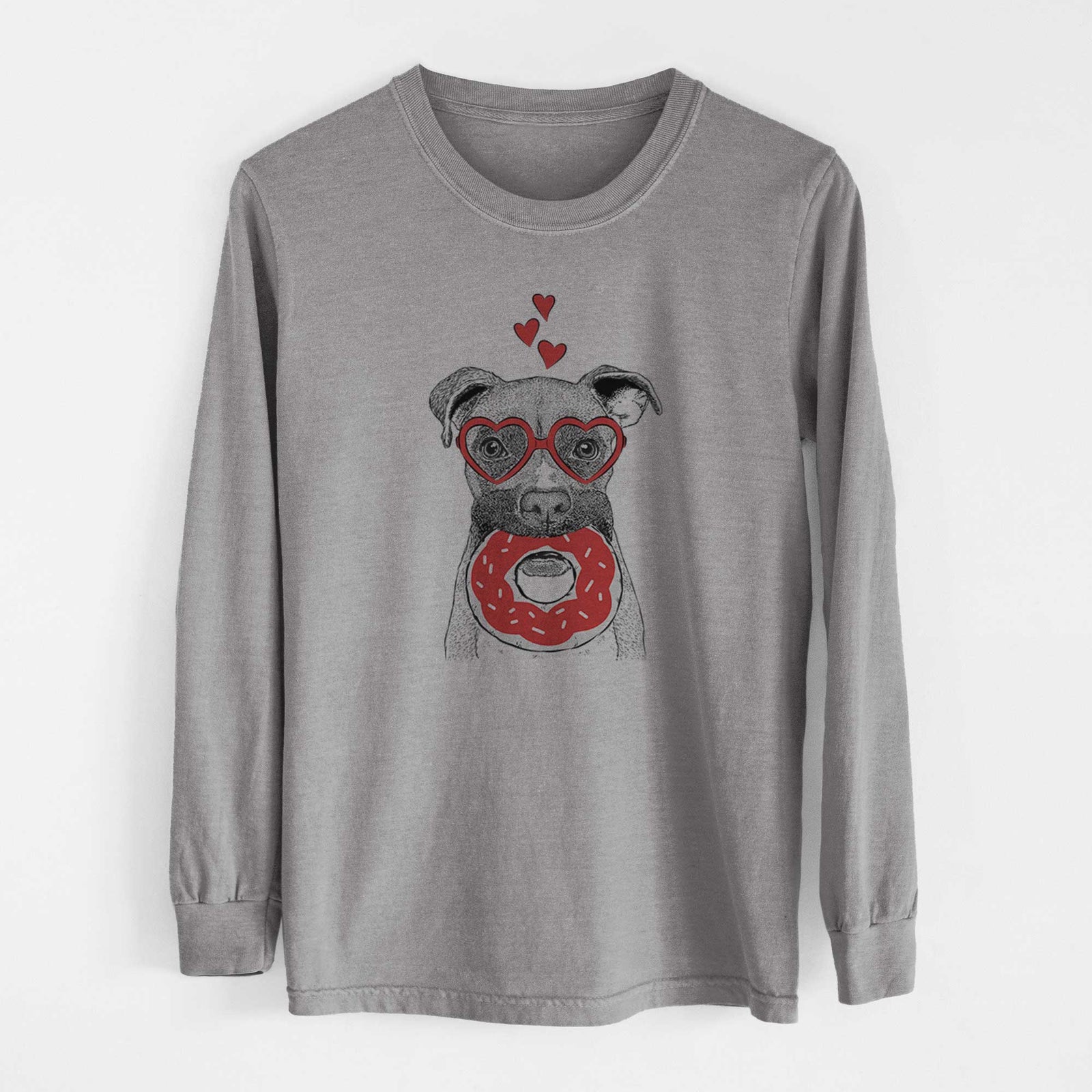 Valentine Bo the Boxer - Heavyweight 100% Cotton Long Sleeve