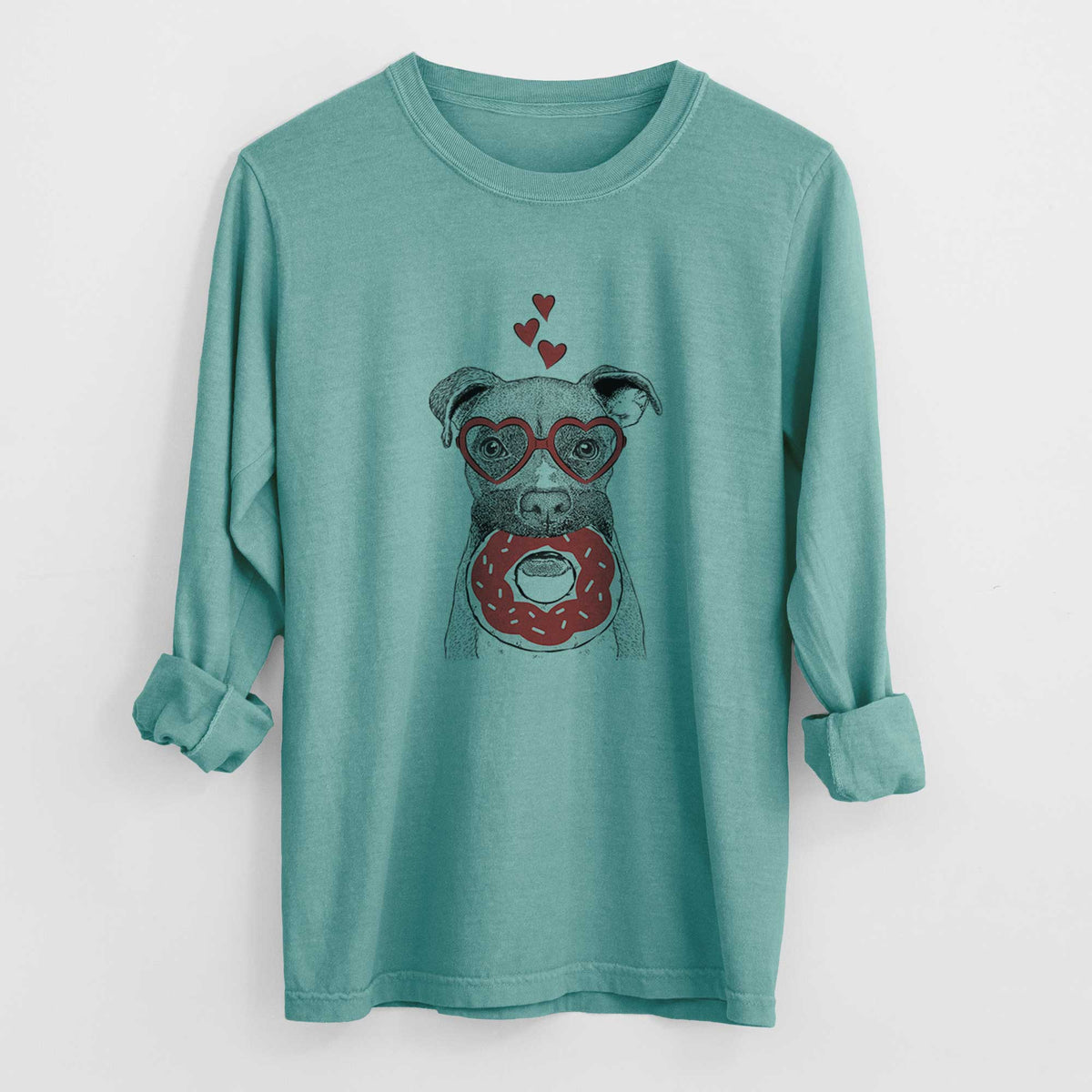 Valentine Bo the Boxer - Heavyweight 100% Cotton Long Sleeve