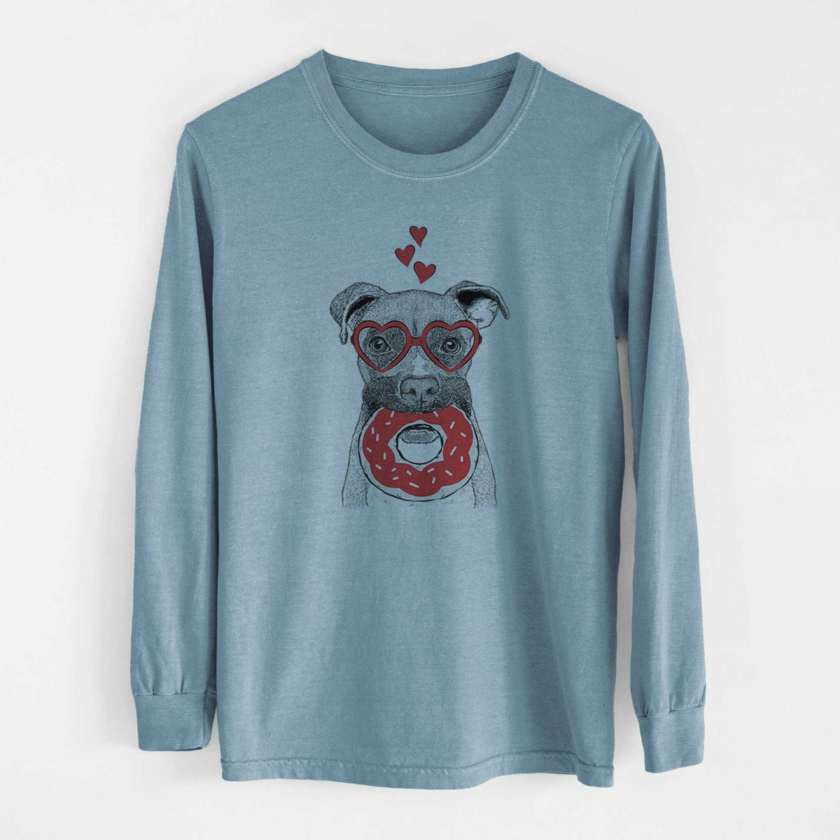 Valentine Bo the Boxer - Heavyweight 100% Cotton Long Sleeve
