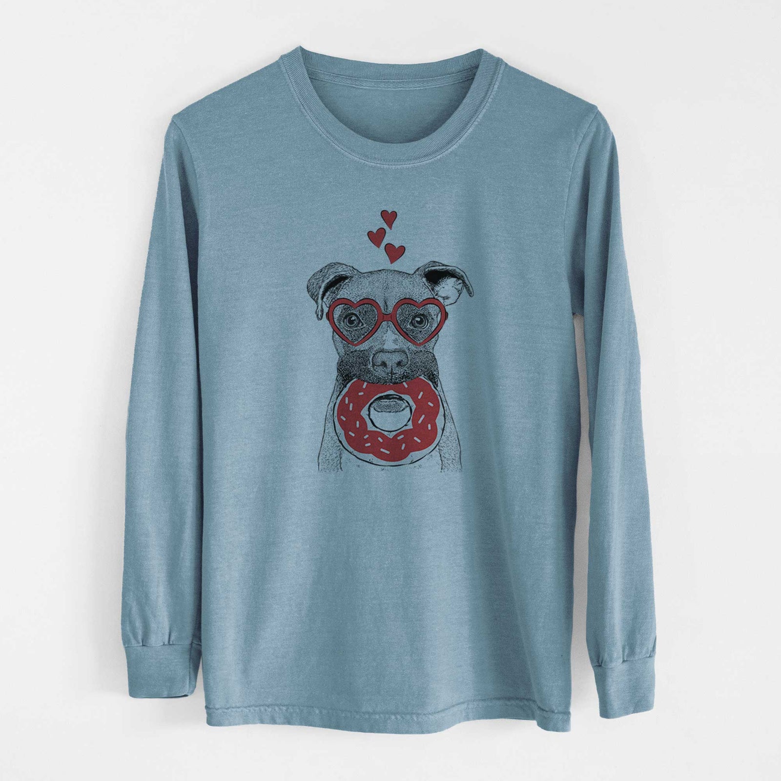 Valentine Bo the Boxer - Heavyweight 100% Cotton Long Sleeve