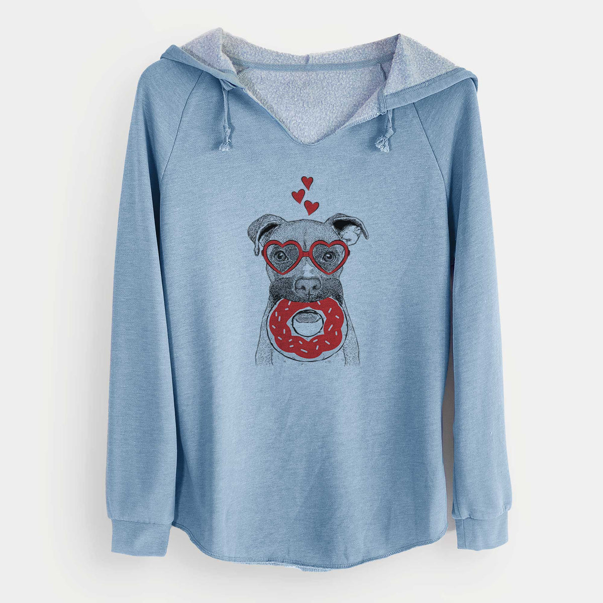 Valentine Bo the Boxer - Cali Wave Hooded Sweatshirt