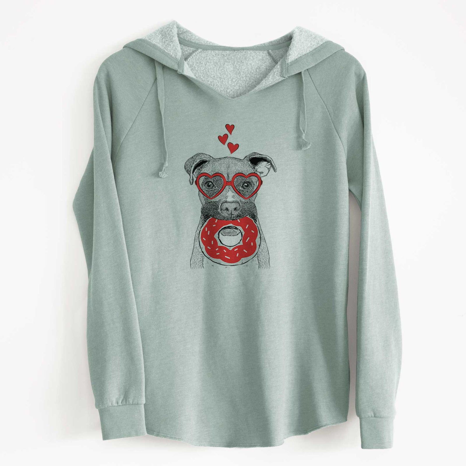 Valentine Bo the Boxer - Cali Wave Hooded Sweatshirt