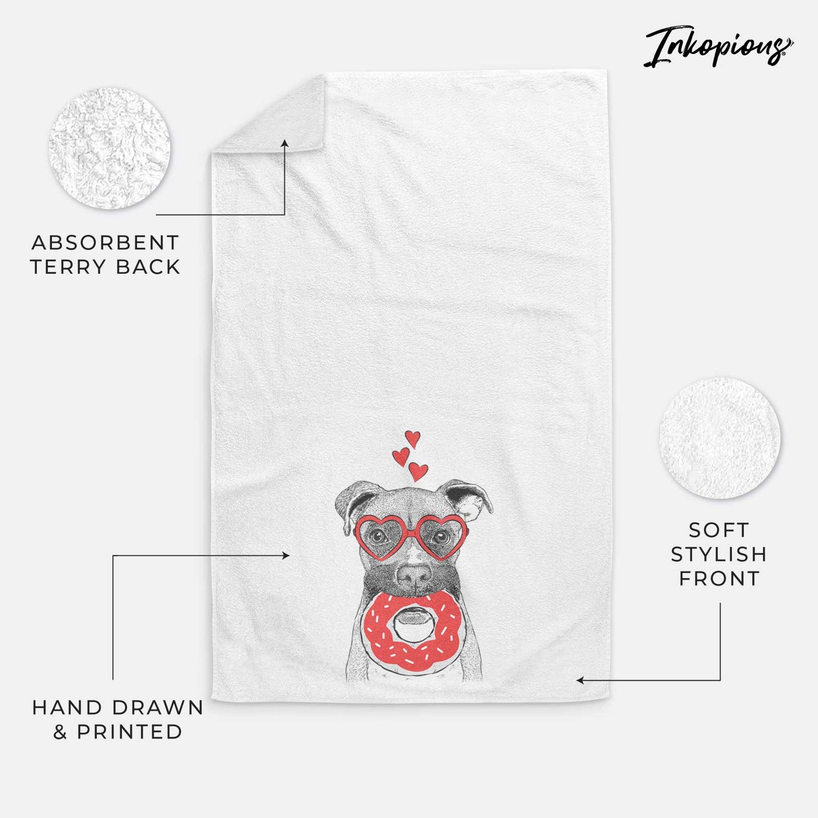 Bo the Boxer Decorative Hand Towel