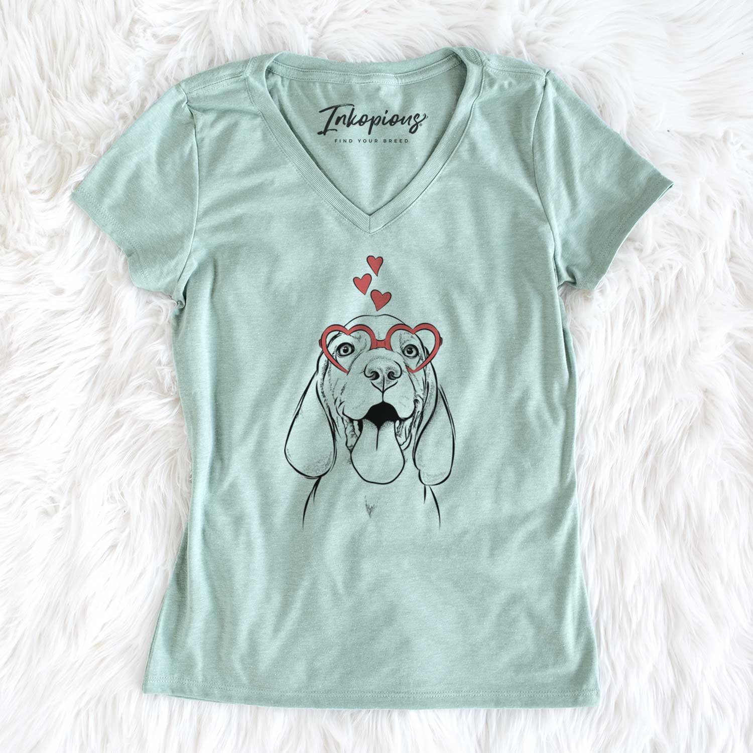 Valentine Bodi the Vizsla - Women's V-neck Shirt