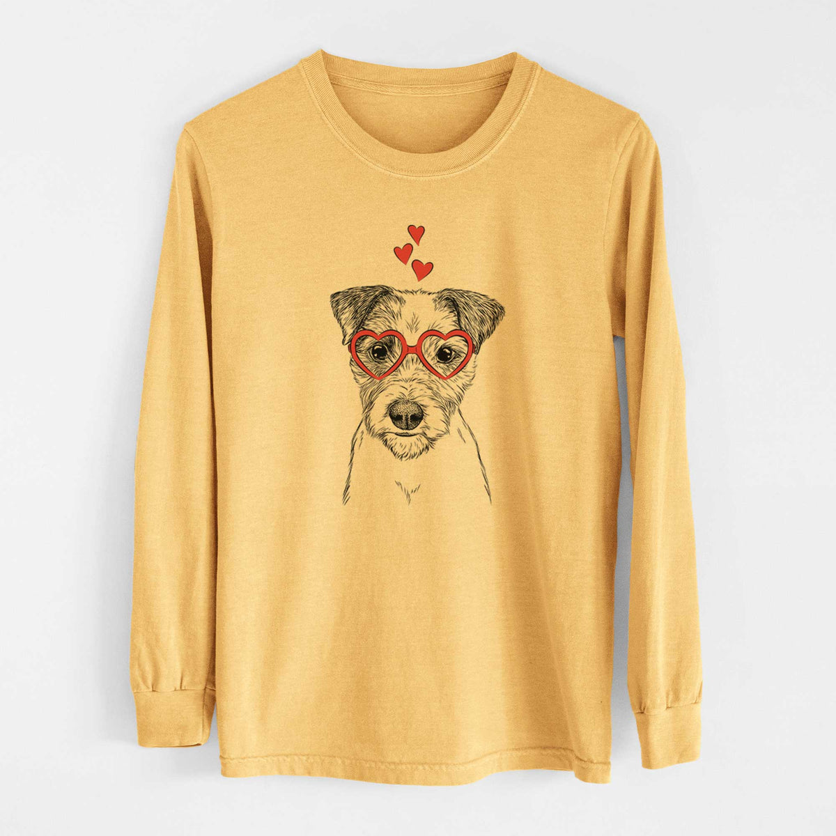 Valentine Bogart the Parson Russell Terrier - Heavyweight 100% Cotton Long Sleeve