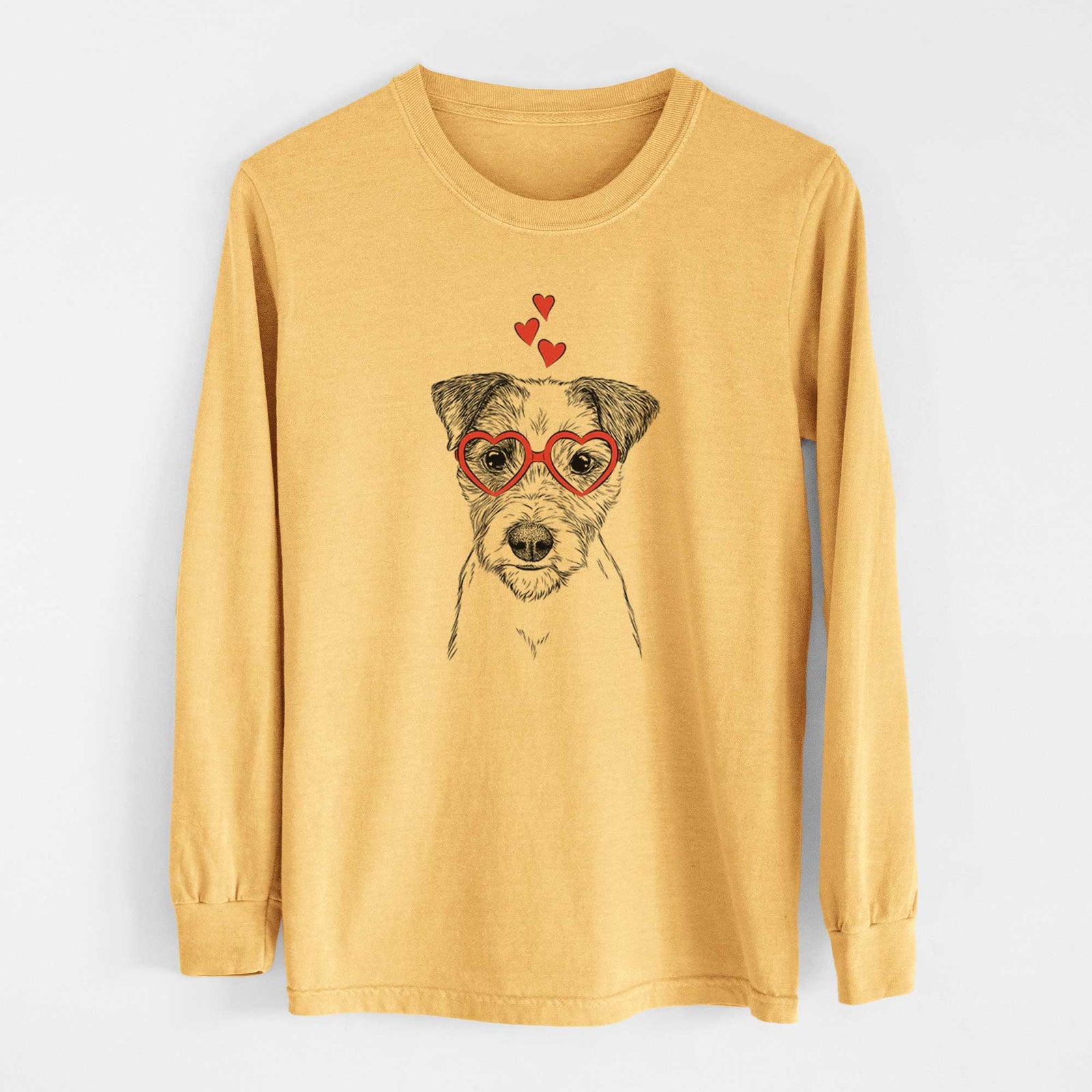 Valentine Bogart the Parson Russell Terrier - Heavyweight 100% Cotton Long Sleeve