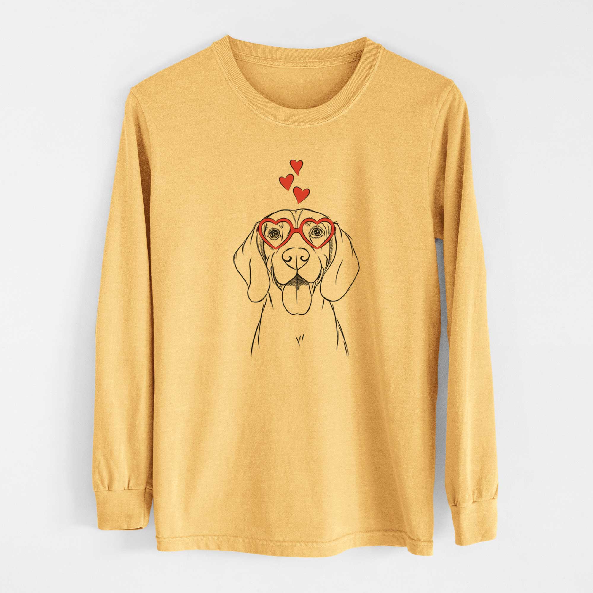 Valentine Bogie the Beagle - Heavyweight 100% Cotton Long Sleeve