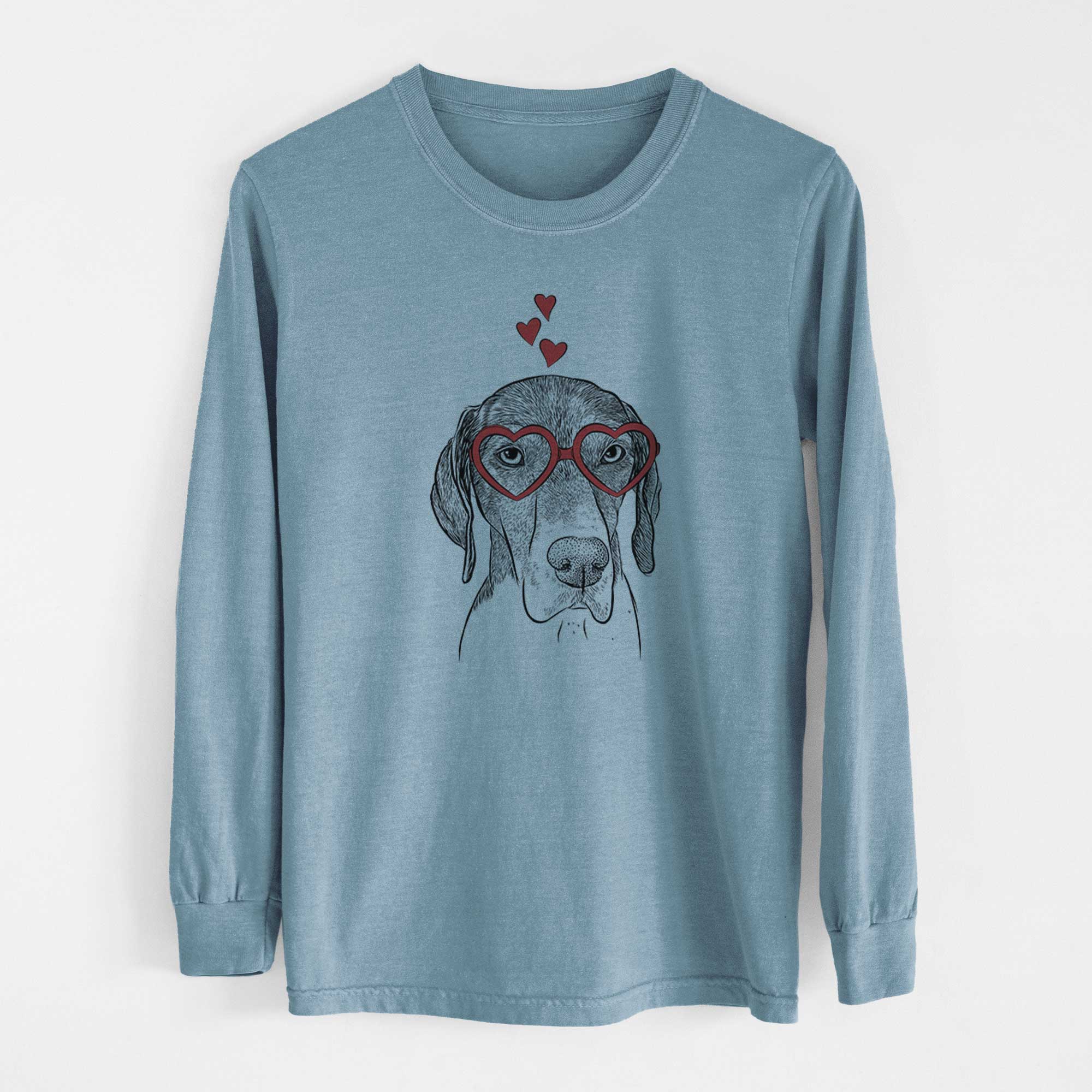 Valentine Bohdi the German Shorthaired Pointer - Heavyweight 100% Cotton Long Sleeve