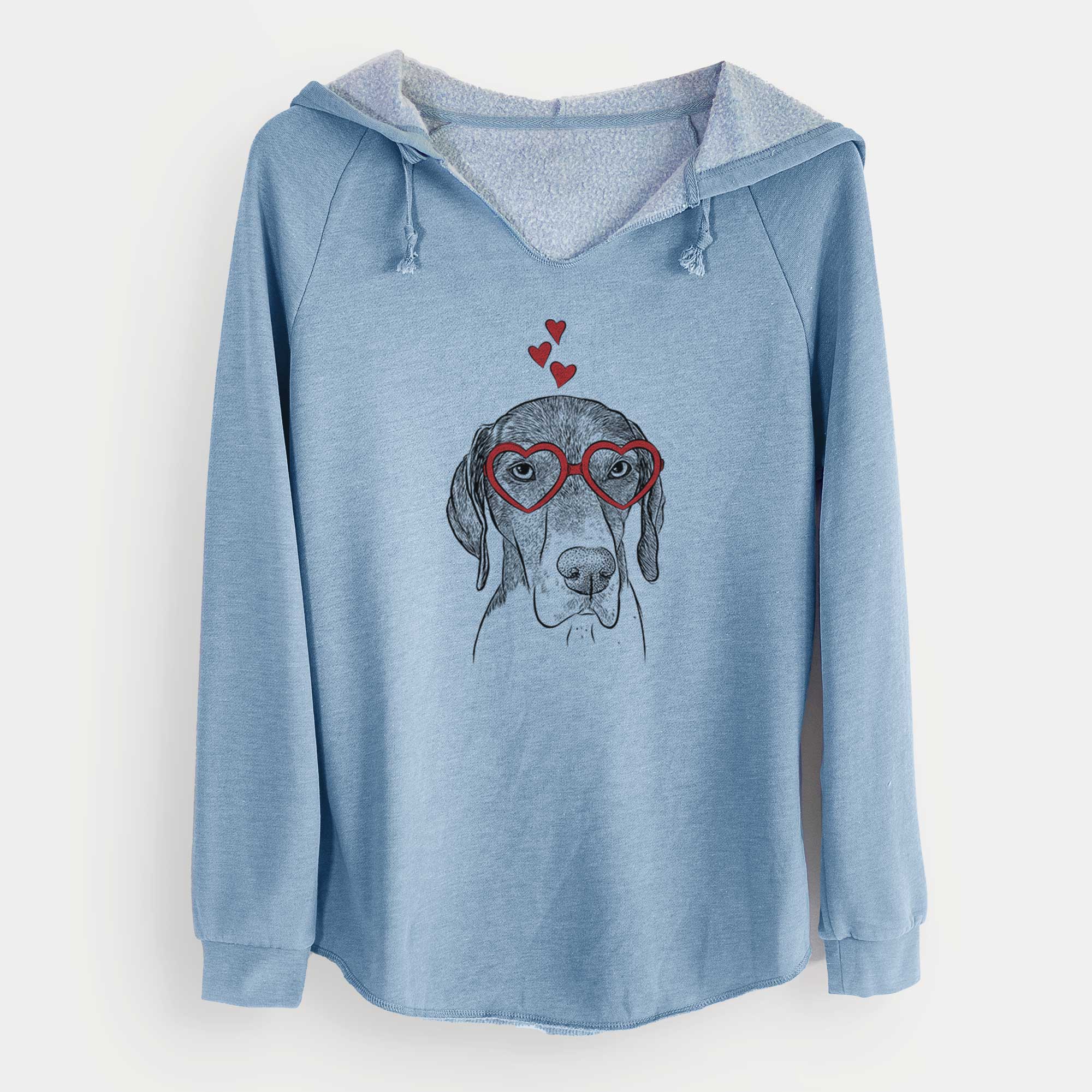 Valentine Bohdi the German Shorthaired Pointer - Cali Wave Hooded Sweatshirt