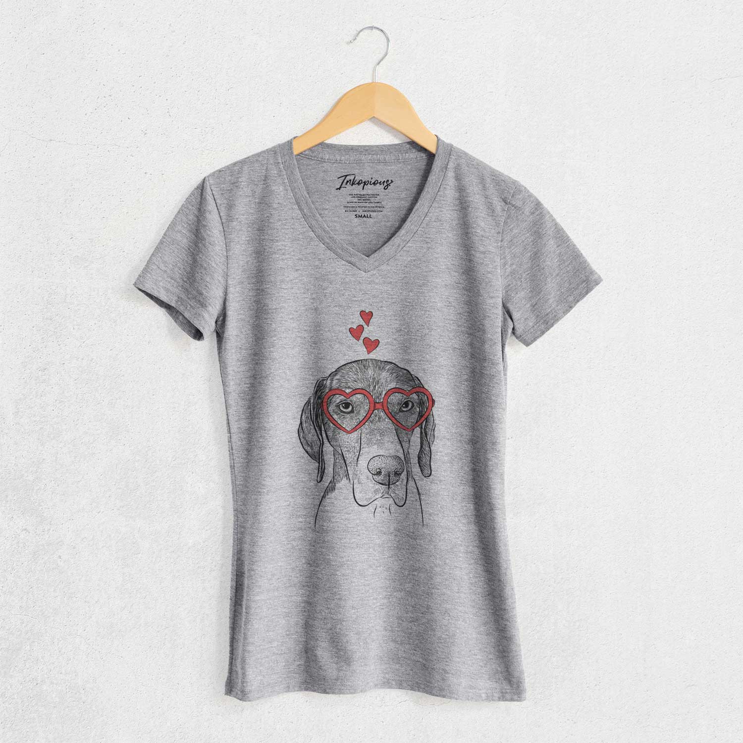 Valentine Bohdi the German Shorthaired Pointer - Women's V-neck Shirt