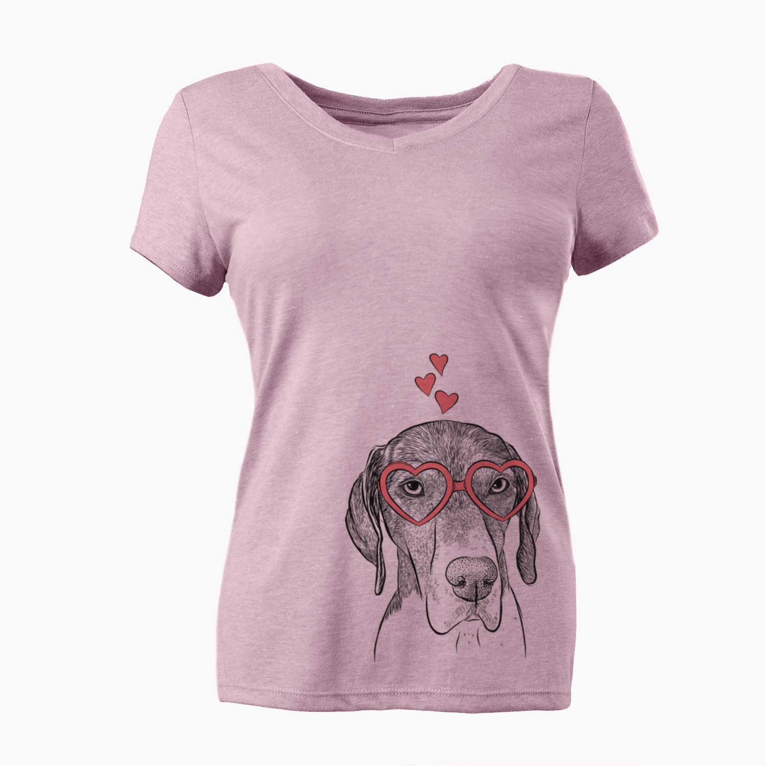 Valentine Bohdi the German Shorthaired Pointer - Women's V-neck Shirt