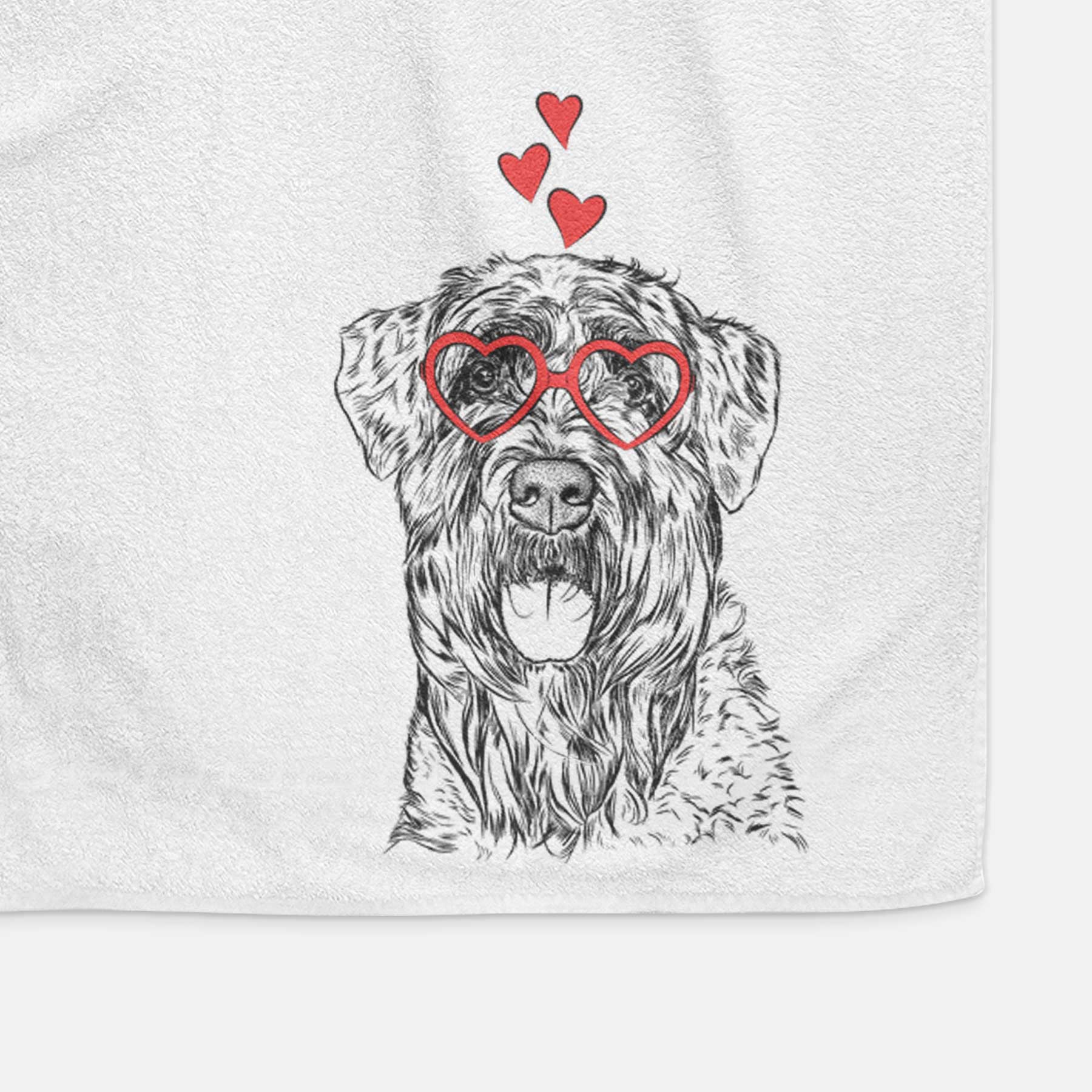 Bonnie the Bouvier Des Flandres Decorative Hand Towel