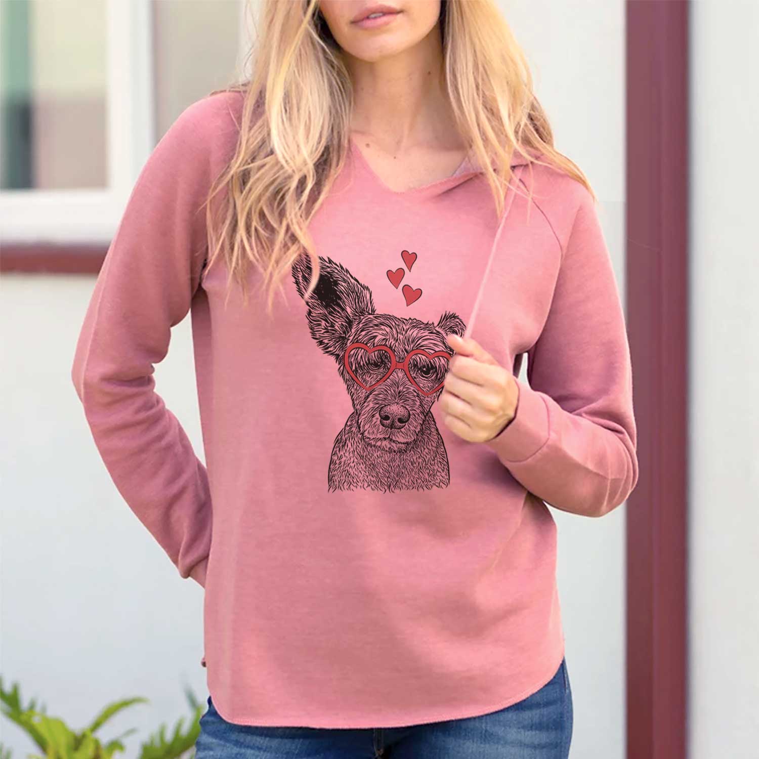 Valentine Boodles the Schnauzer Mix - Cali Wave Hooded Sweatshirt