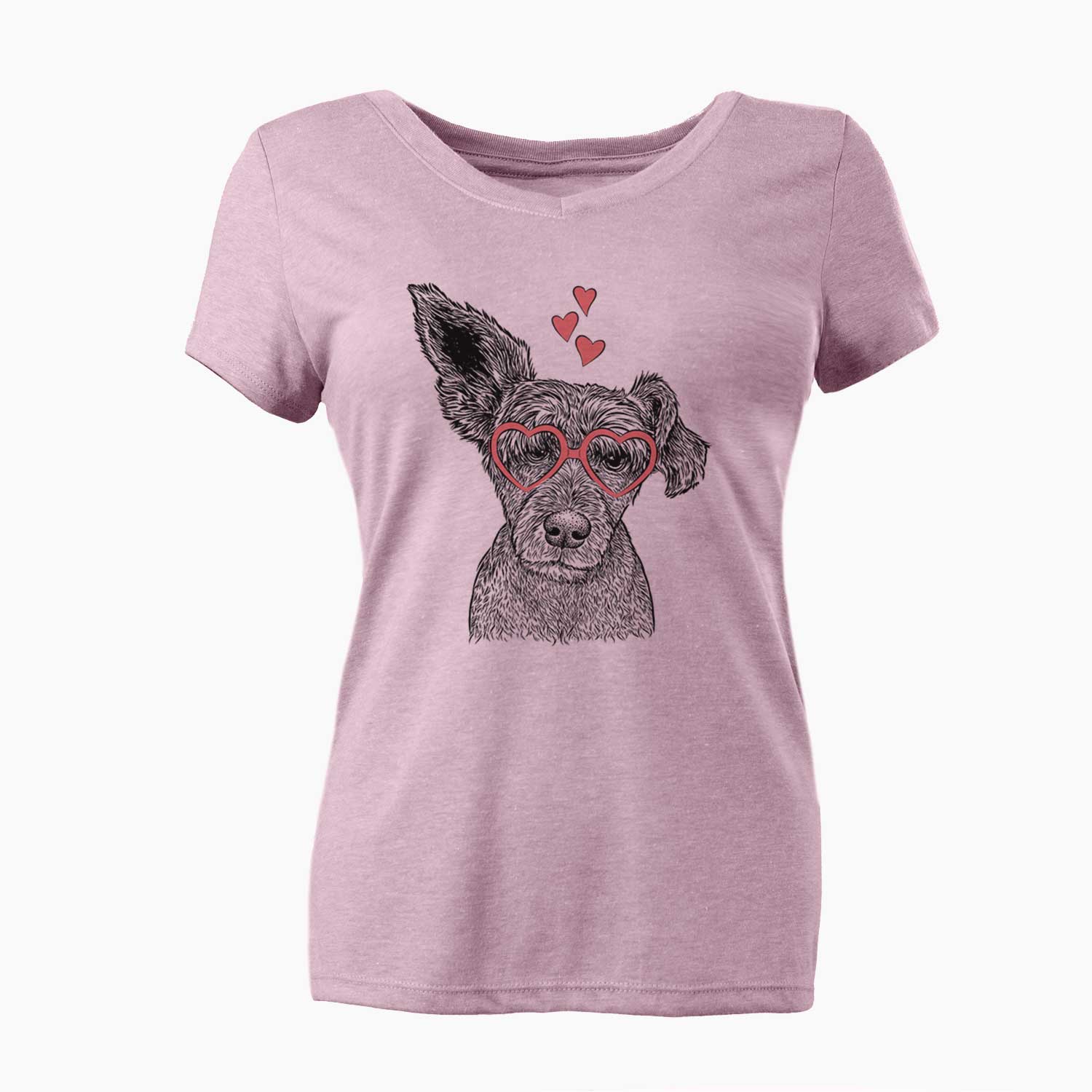 Valentine Boodles the Schnauzer Mix - Women's V-neck Shirt