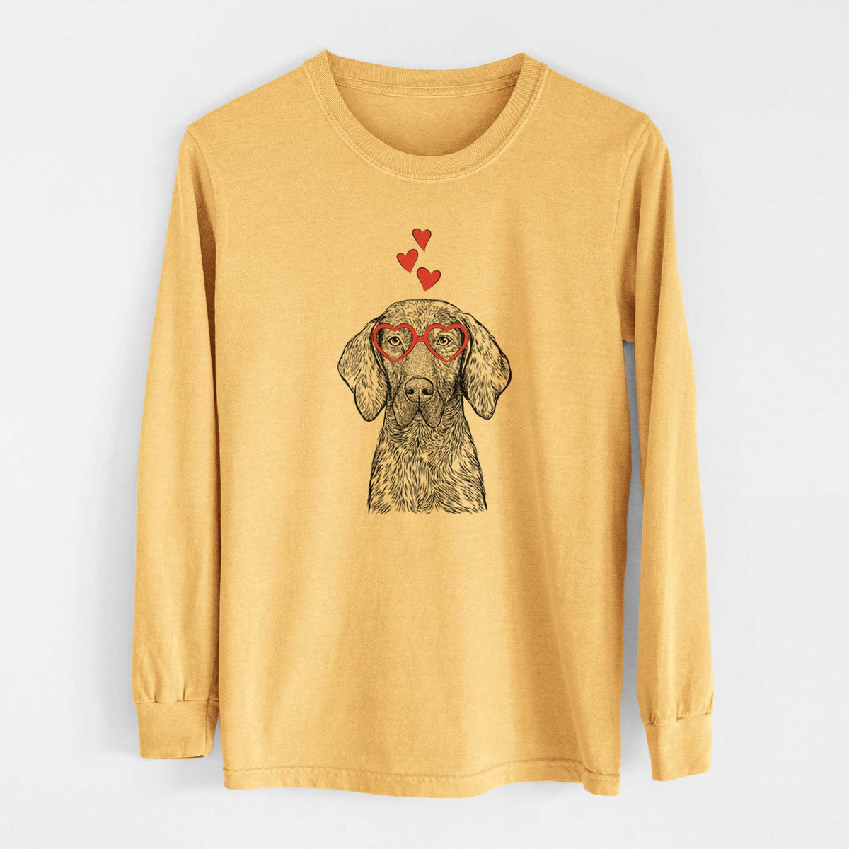 Valentine Boone the Plott Hound - Heavyweight 100% Cotton Long Sleeve