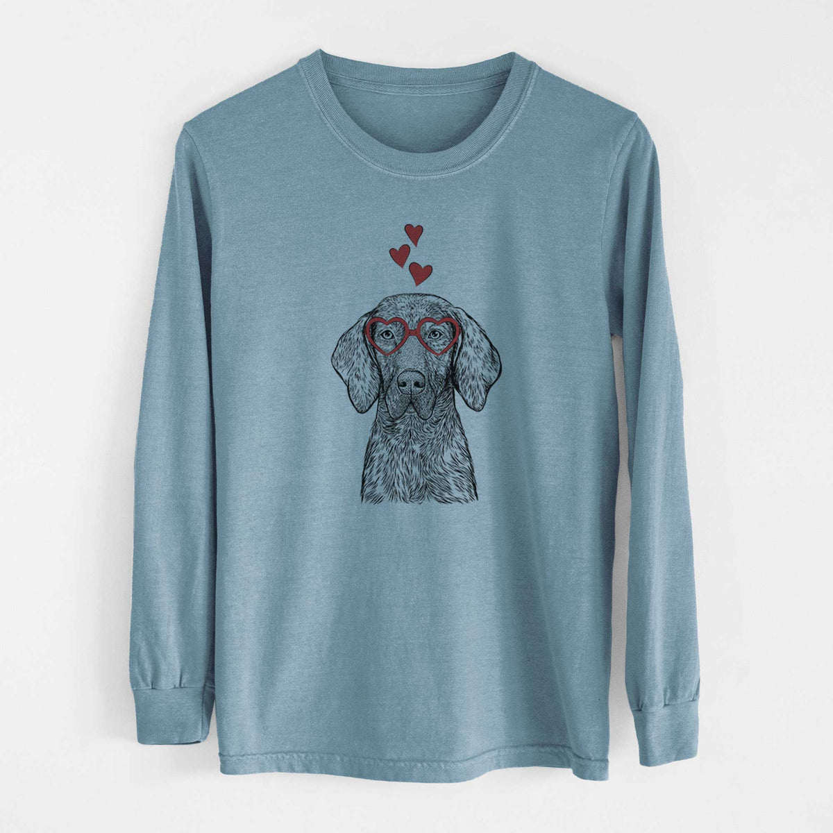 Valentine Boone the Plott Hound - Heavyweight 100% Cotton Long Sleeve