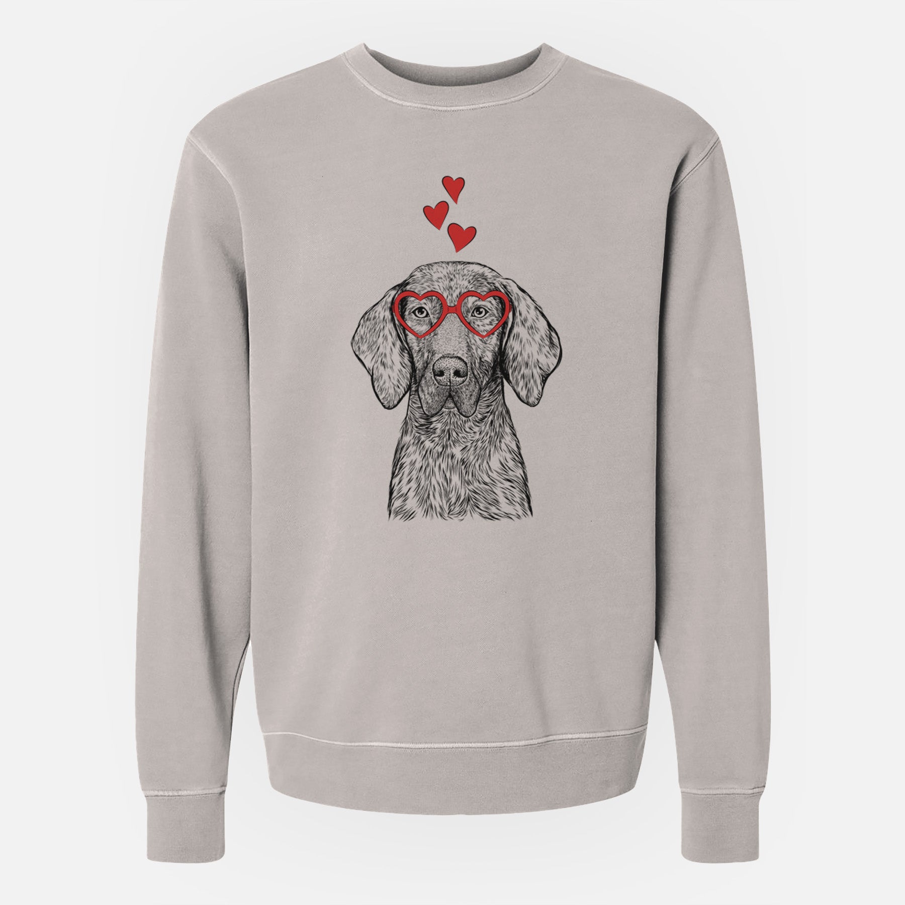 Valentine Boone the Plott Hound - Unisex Pigment Dyed Crew Sweatshirt