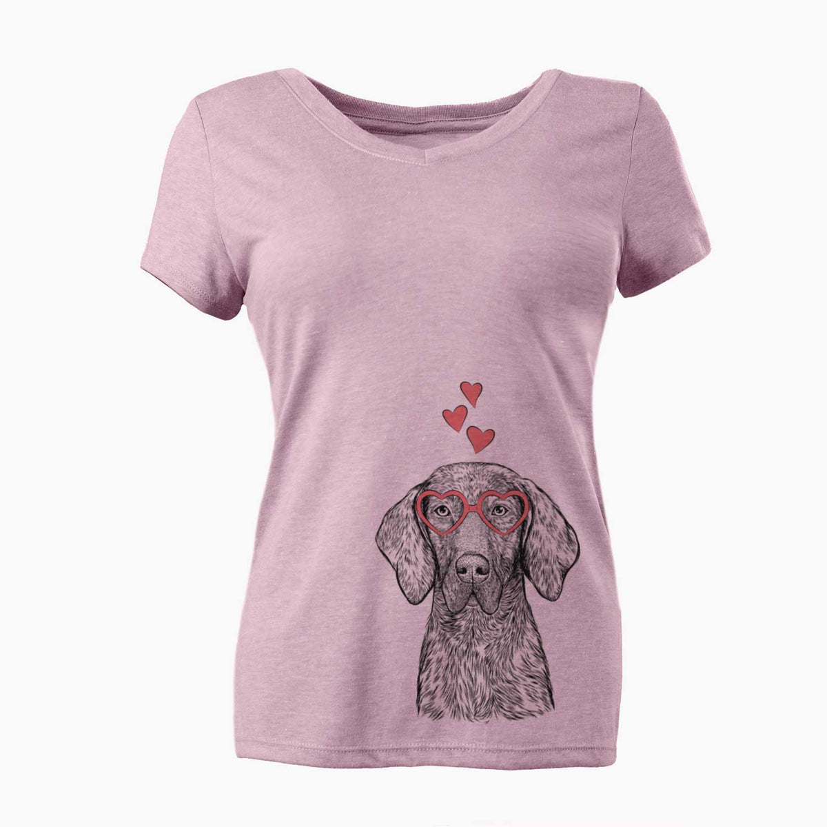 Valentine Boone the Plott Hound - Women's V-neck Shirt