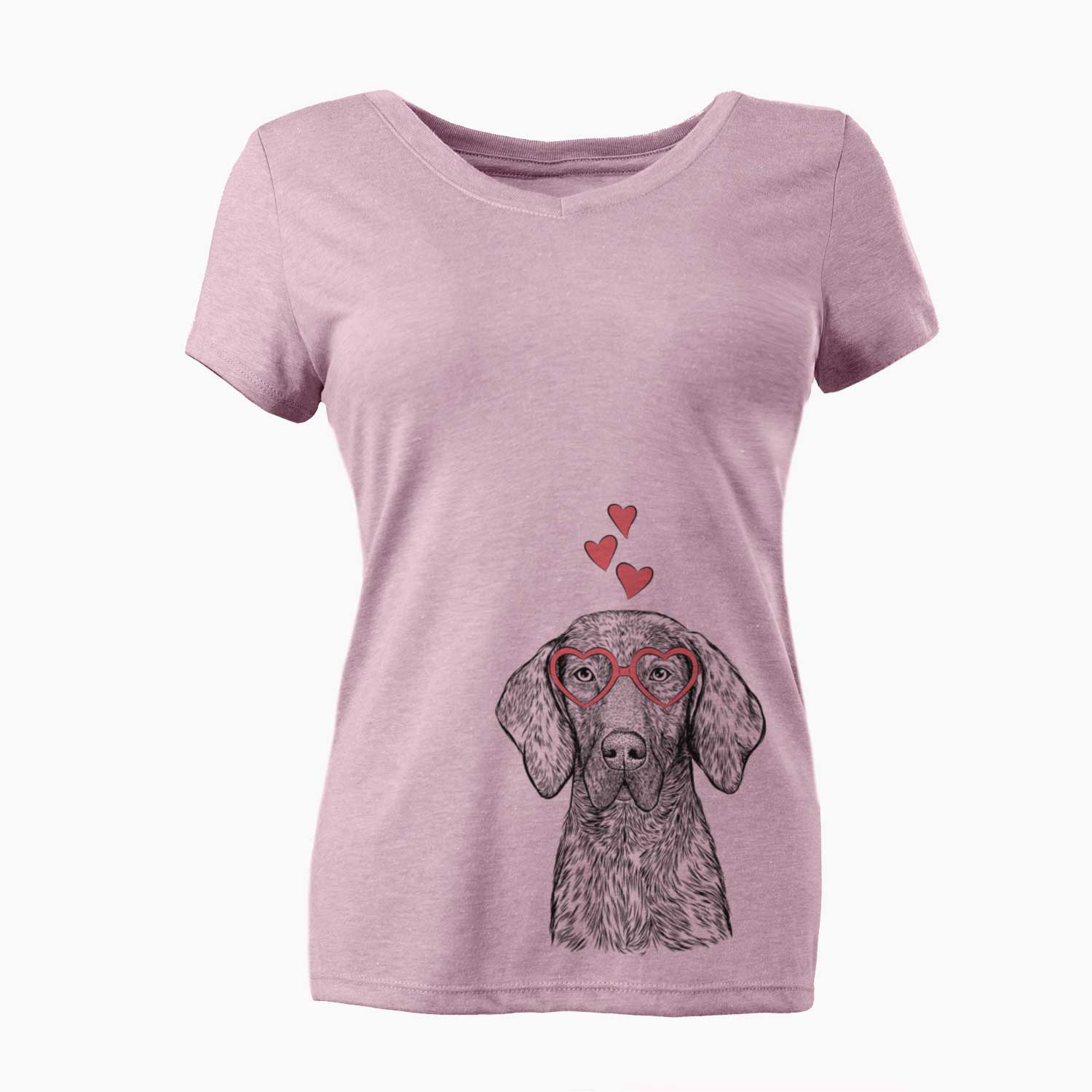 Valentine Boone the Plott Hound - Women's V-neck Shirt