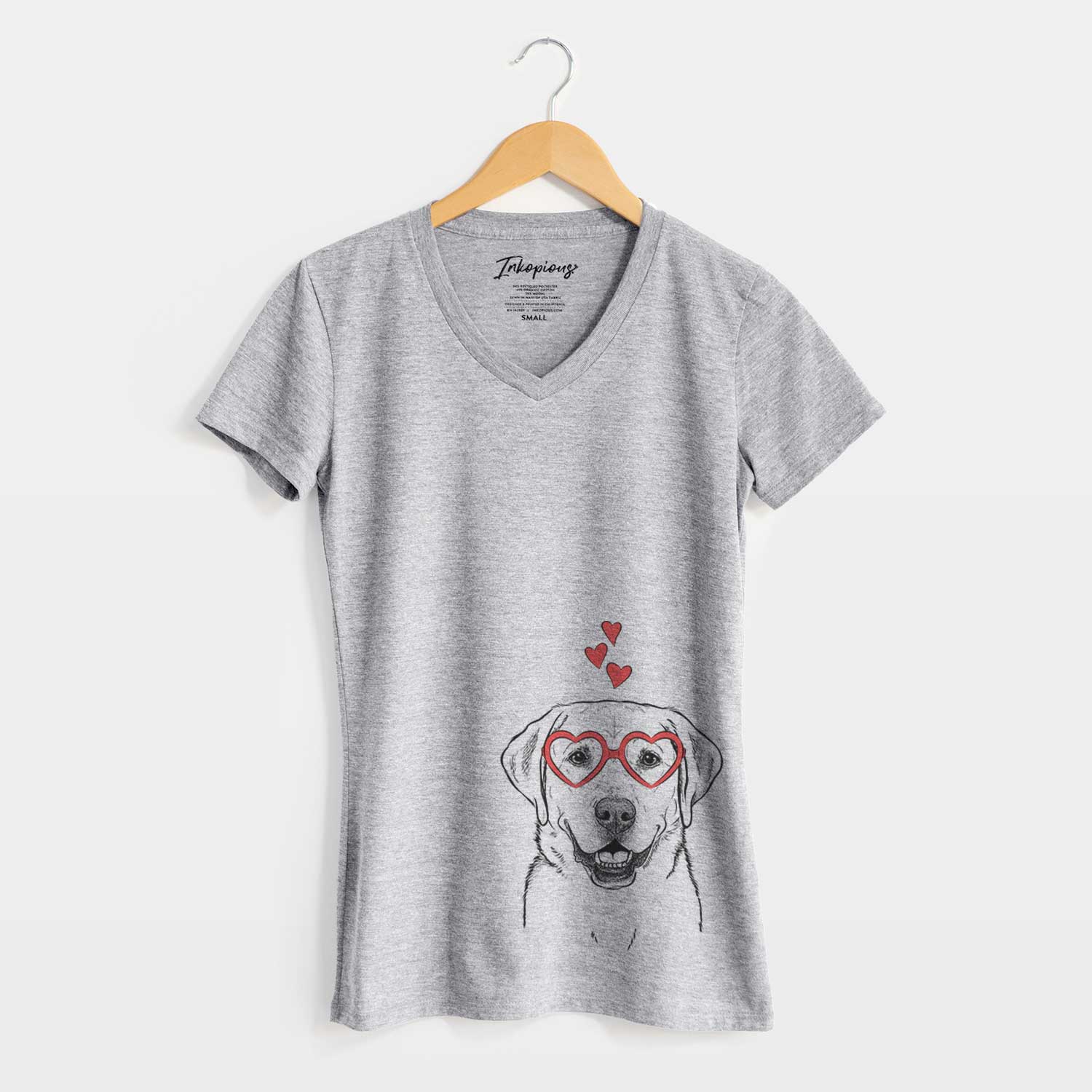 Valentine Booney the Labrador Retriever - Women's V-neck Shirt