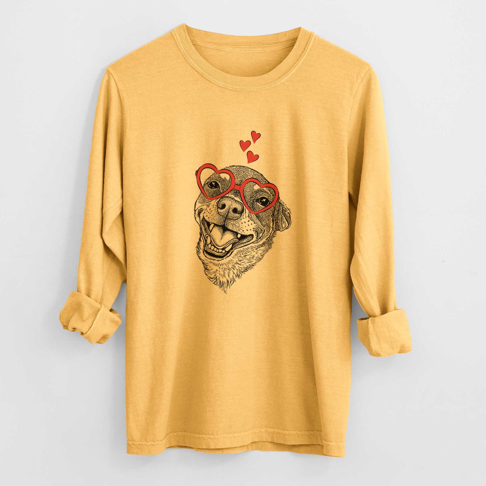 Valentine Boss the Chihuahua - Heavyweight 100% Cotton Long Sleeve