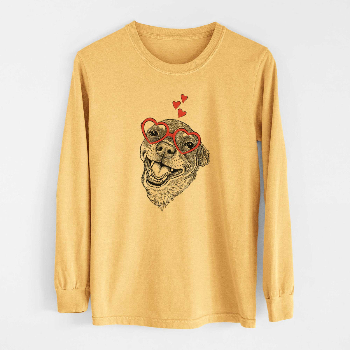 Valentine Boss the Chihuahua - Heavyweight 100% Cotton Long Sleeve