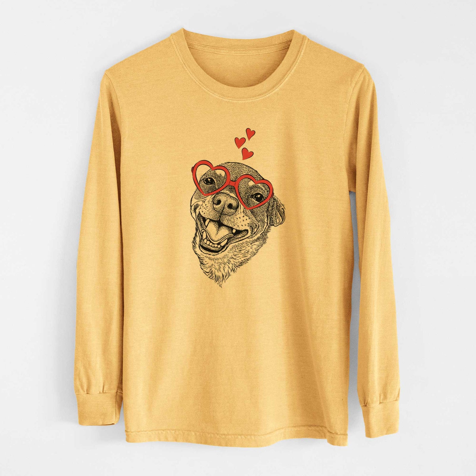 Valentine Boss the Chihuahua - Heavyweight 100% Cotton Long Sleeve