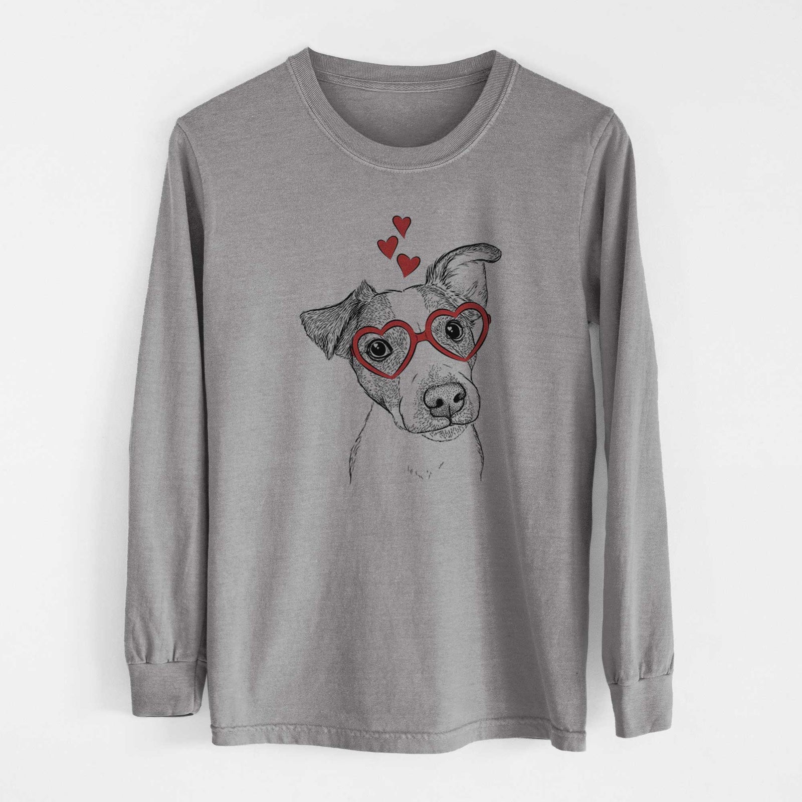 Valentine Bosse the Jack Russell Terrier - Heavyweight 100% Cotton Long Sleeve