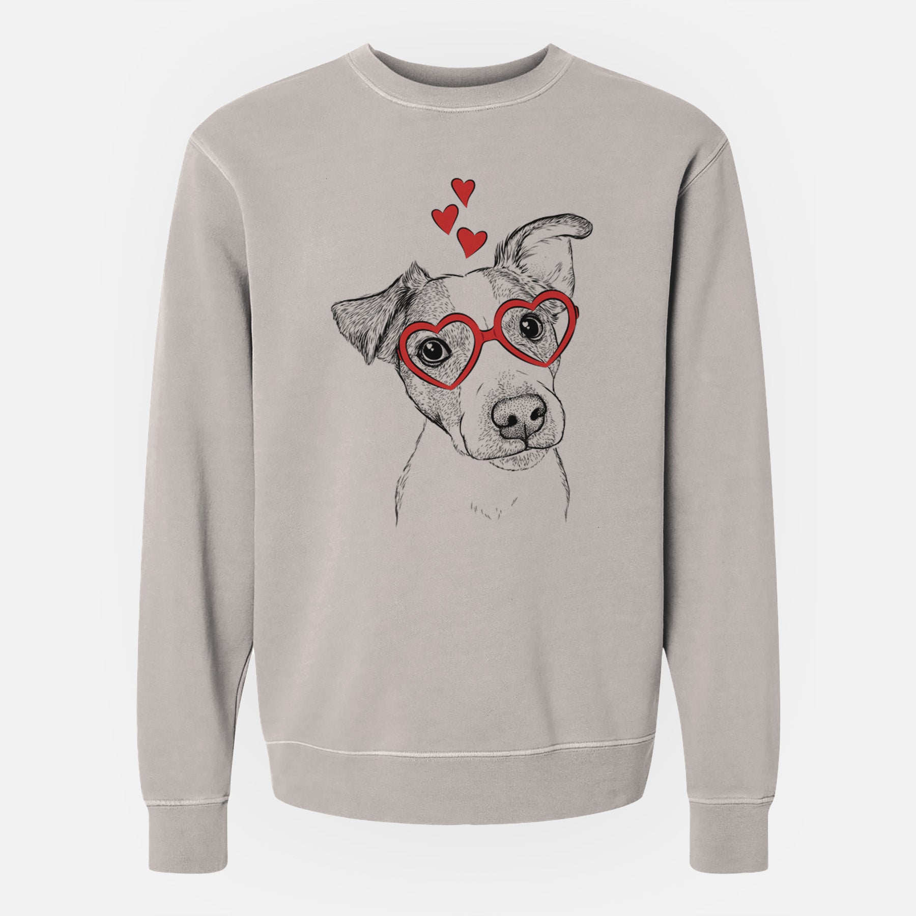 Valentine Bosse the Jack Russell Terrier - Unisex Pigment Dyed Crew Sweatshirt