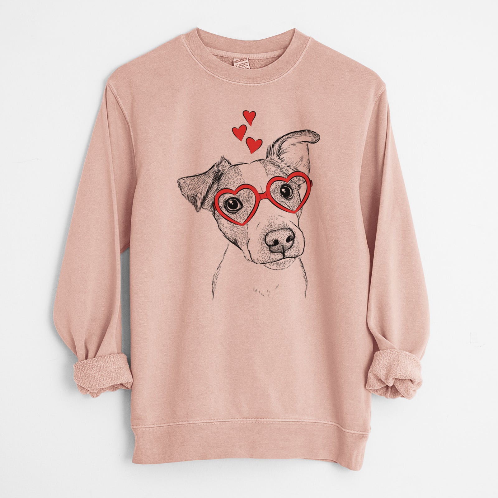 Valentine Bosse the Jack Russell Terrier - Unisex Pigment Dyed Crew Sweatshirt