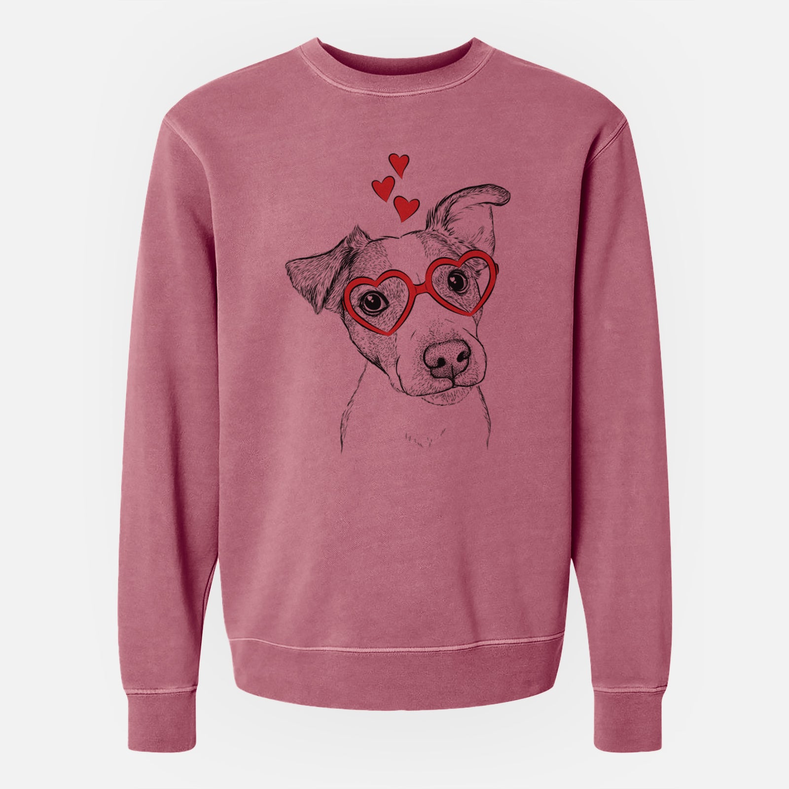 Valentine Bosse the Jack Russell Terrier - Unisex Pigment Dyed Crew Sweatshirt